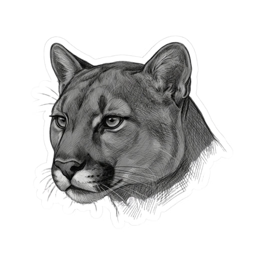 "Pencil Sketch Art Mountain Lion" Sticker