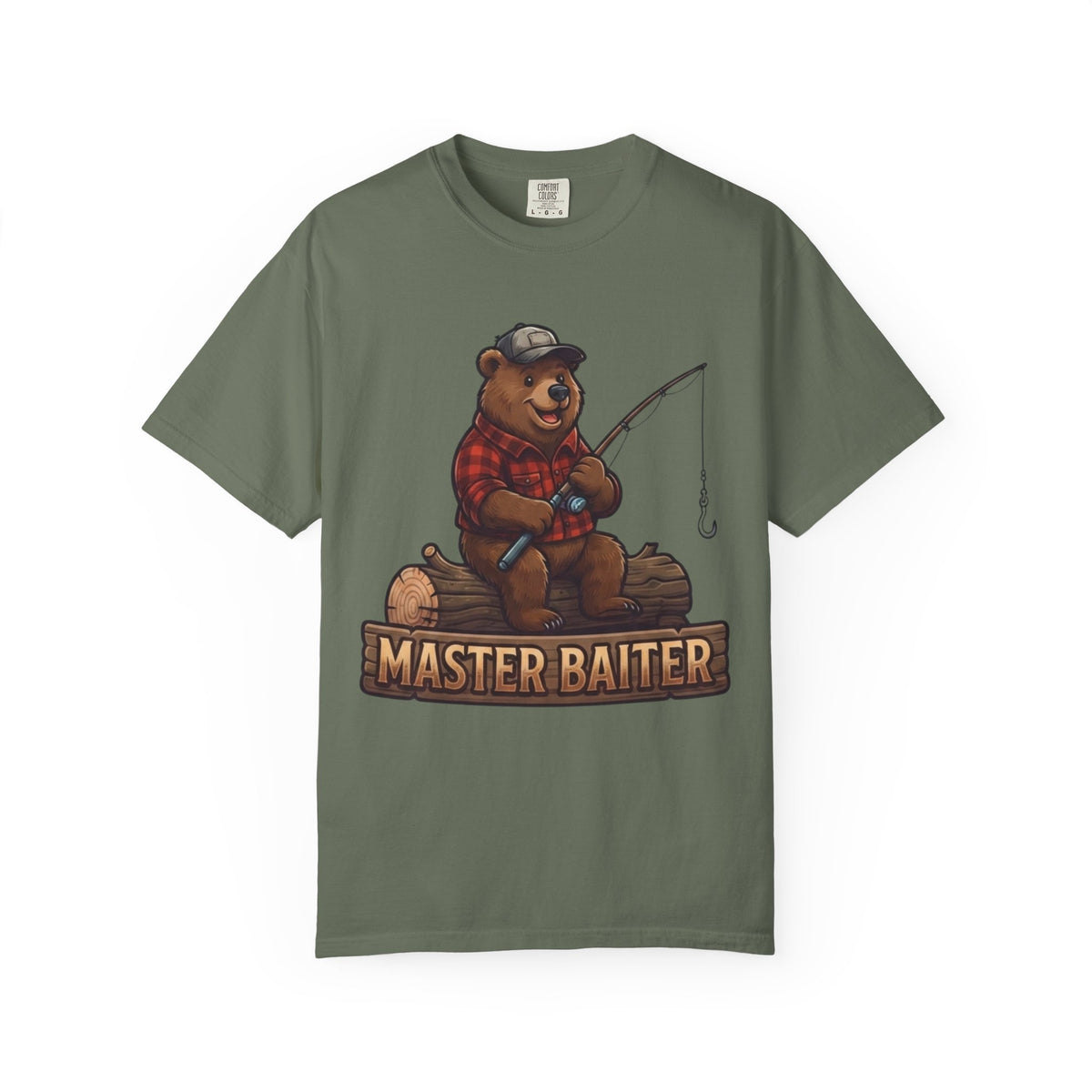 Color: Moss | Bear Master Baiter Unisex Garment-Dyed Tee