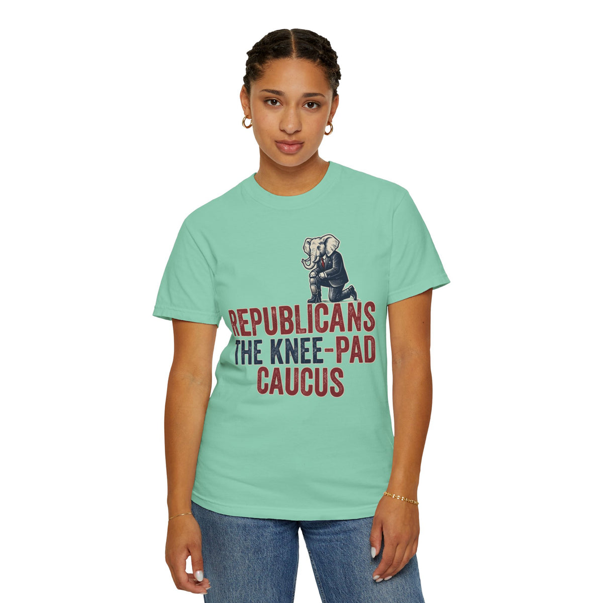 Color: Island Reef | The Knee Pad Caucus Unisex Garment-Dyed Tee