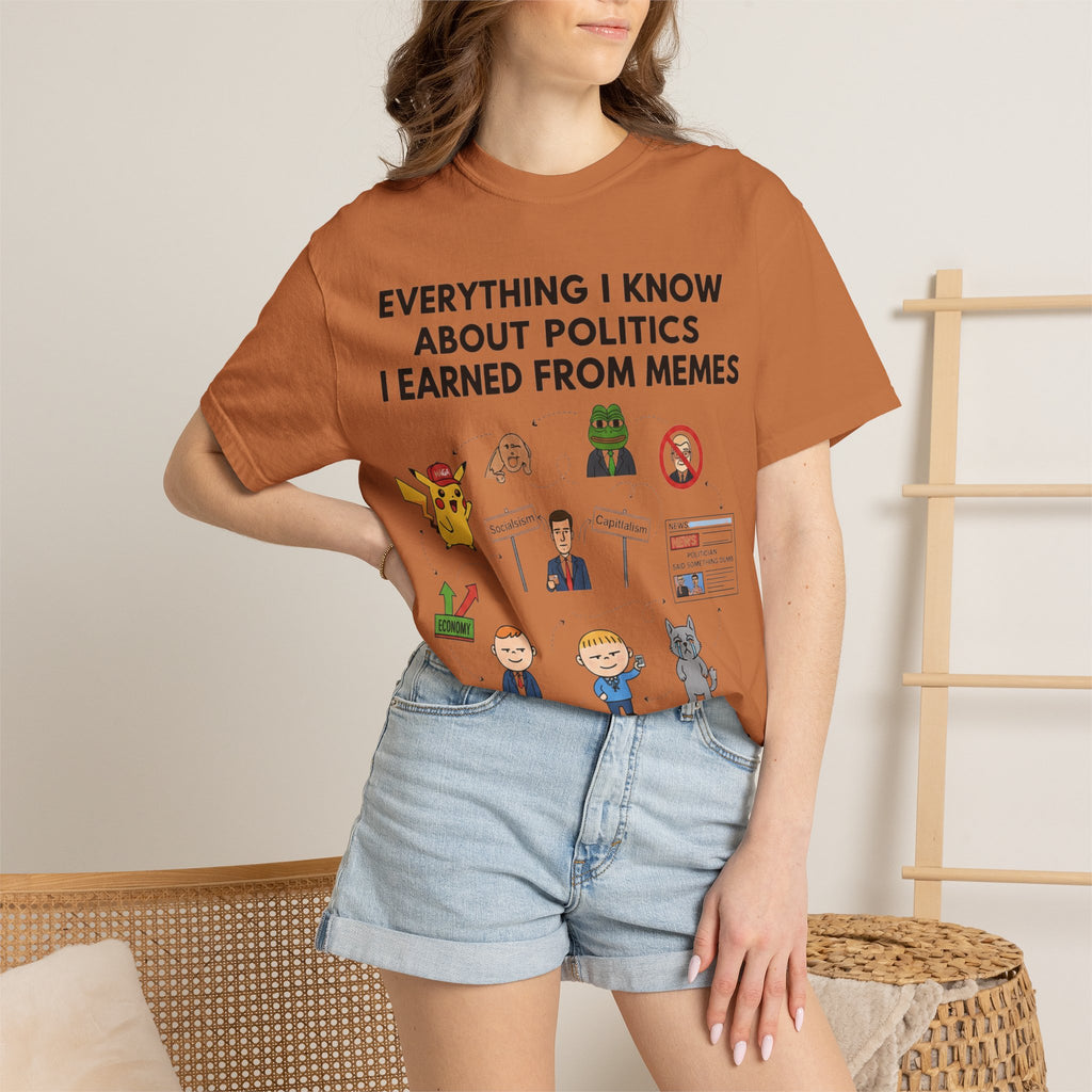 "Advanced Degrees in Memes" Unisex Garment-Dyed T-shirt
