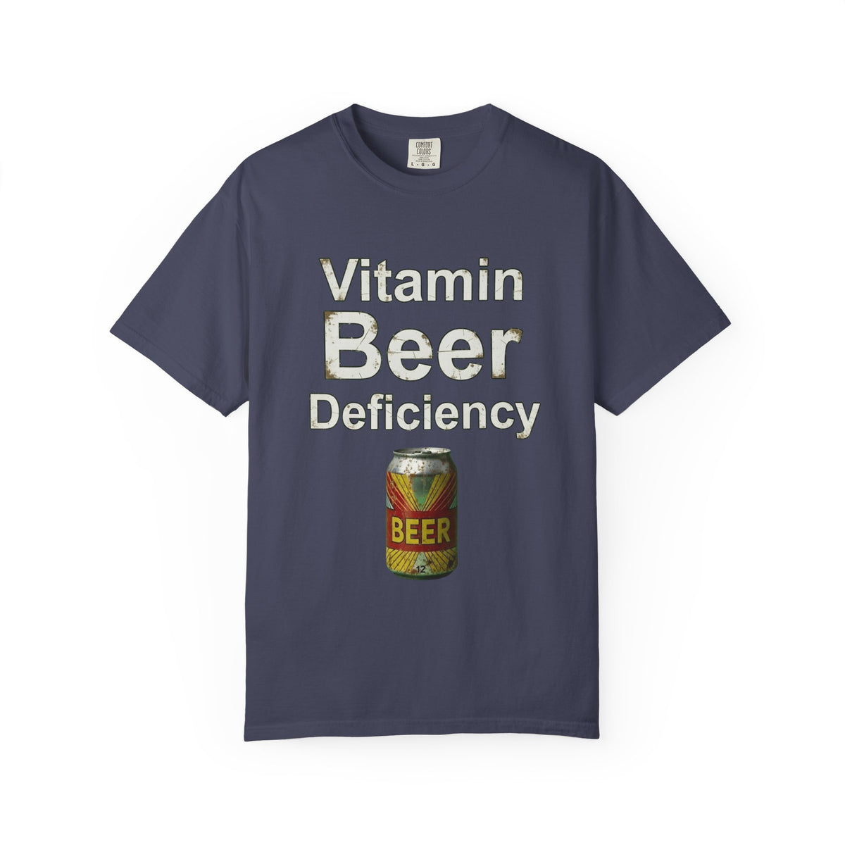 Color: Denim | Vitamin Beer Unisex Garment-Dyed T-shirt