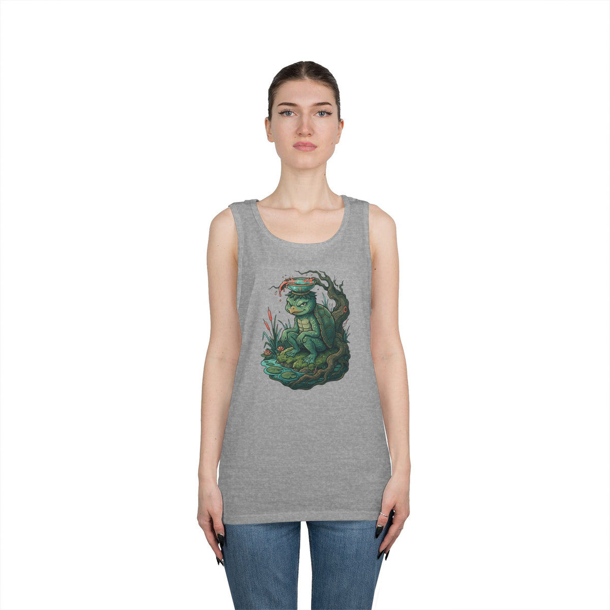Color: Sport Grey | Kappa (Japanese Folklore) Tank Top