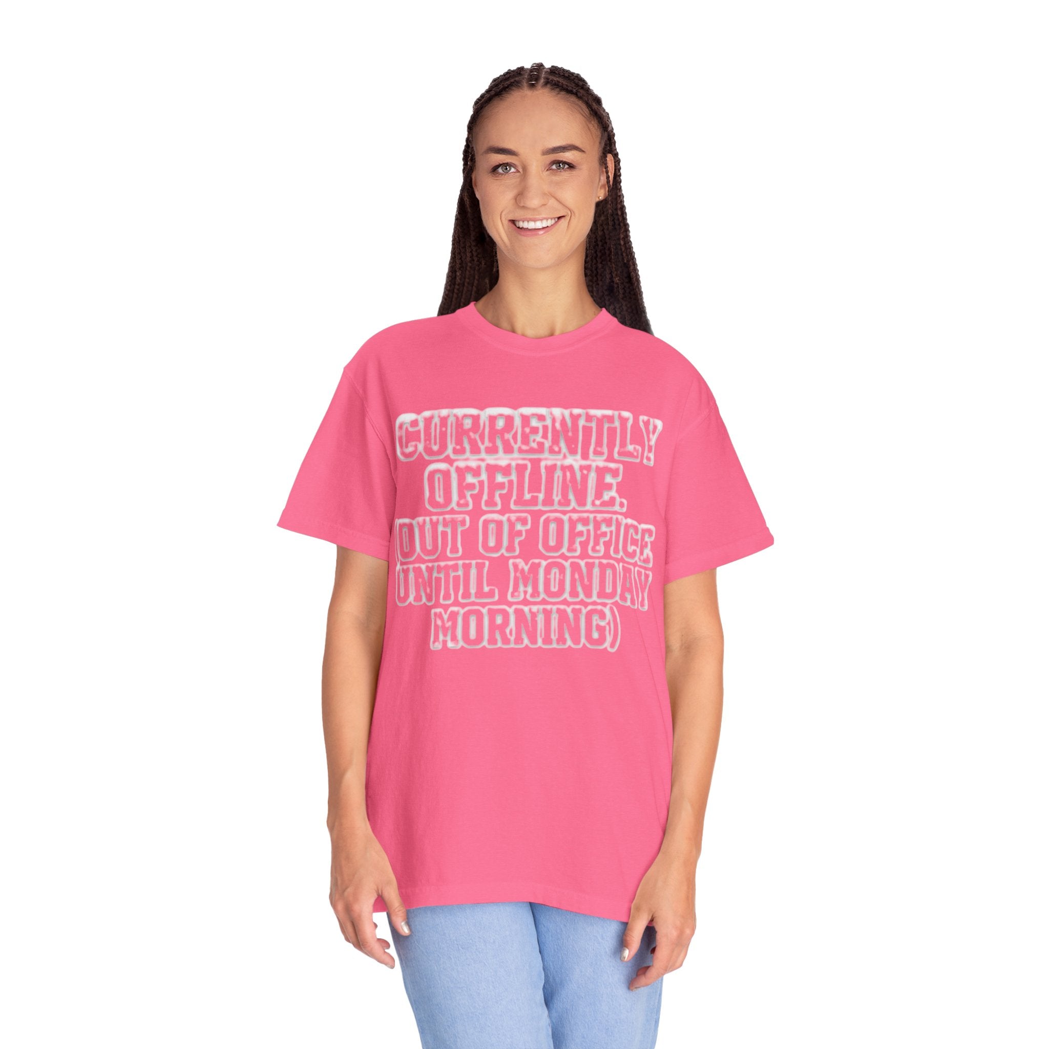 "Currently Offline" Unisex Garment-Dyed Tee