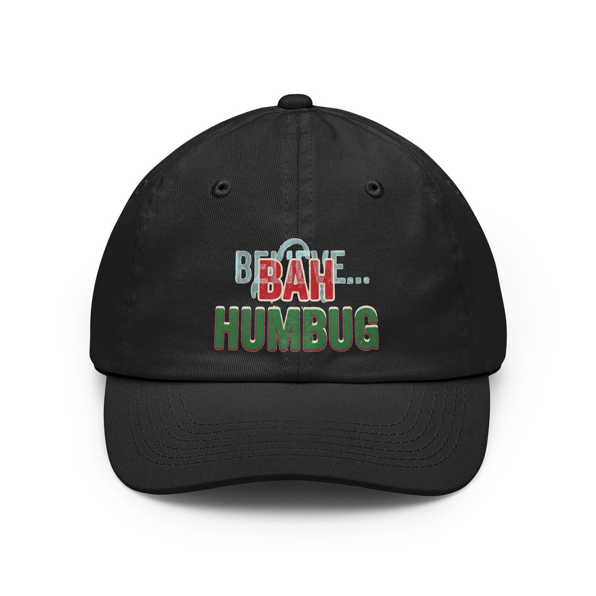 Color: Black | Bah Humburg Dad Hat