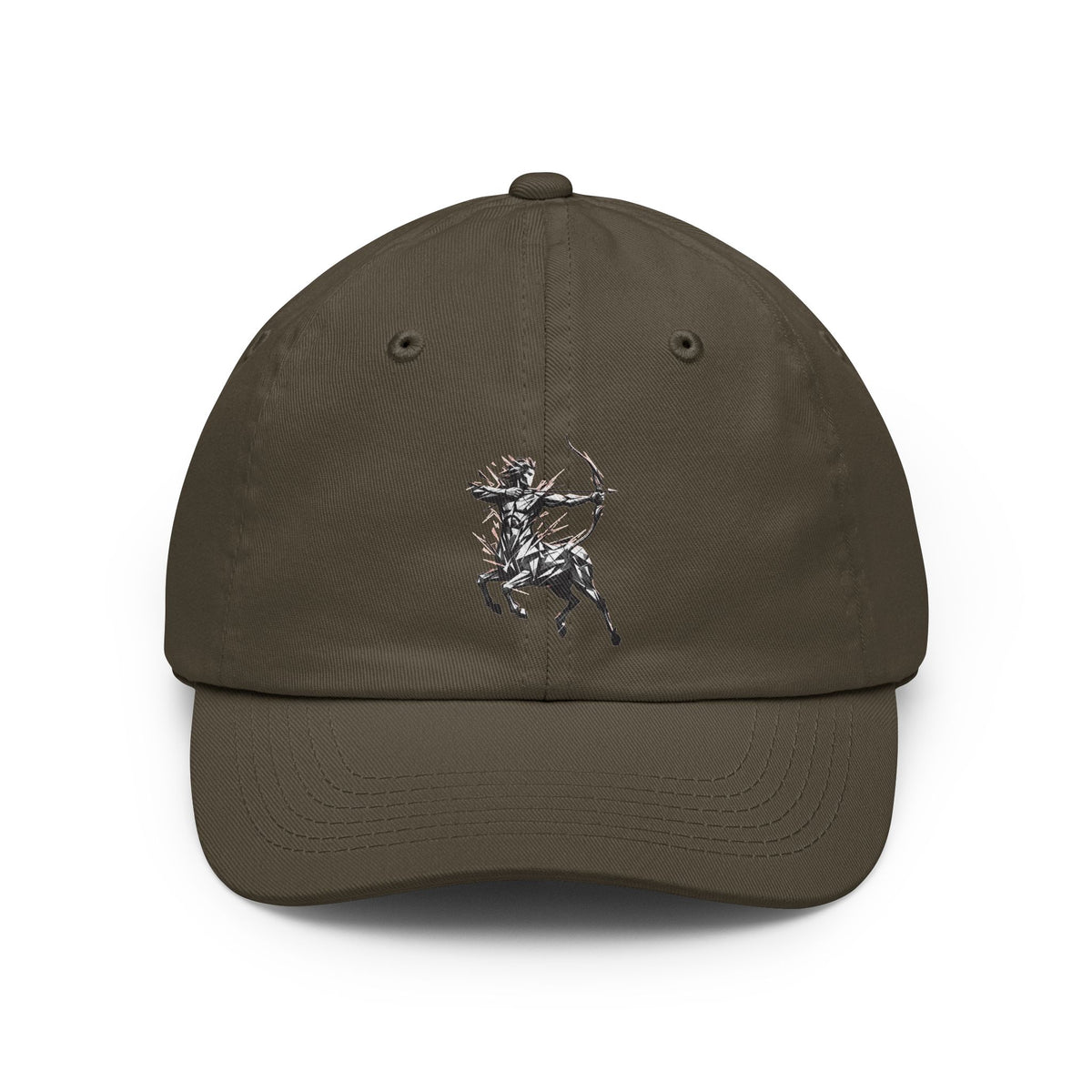 Color: Olive | Sagittarius The Archer Centaur Dad Hat — Graphic