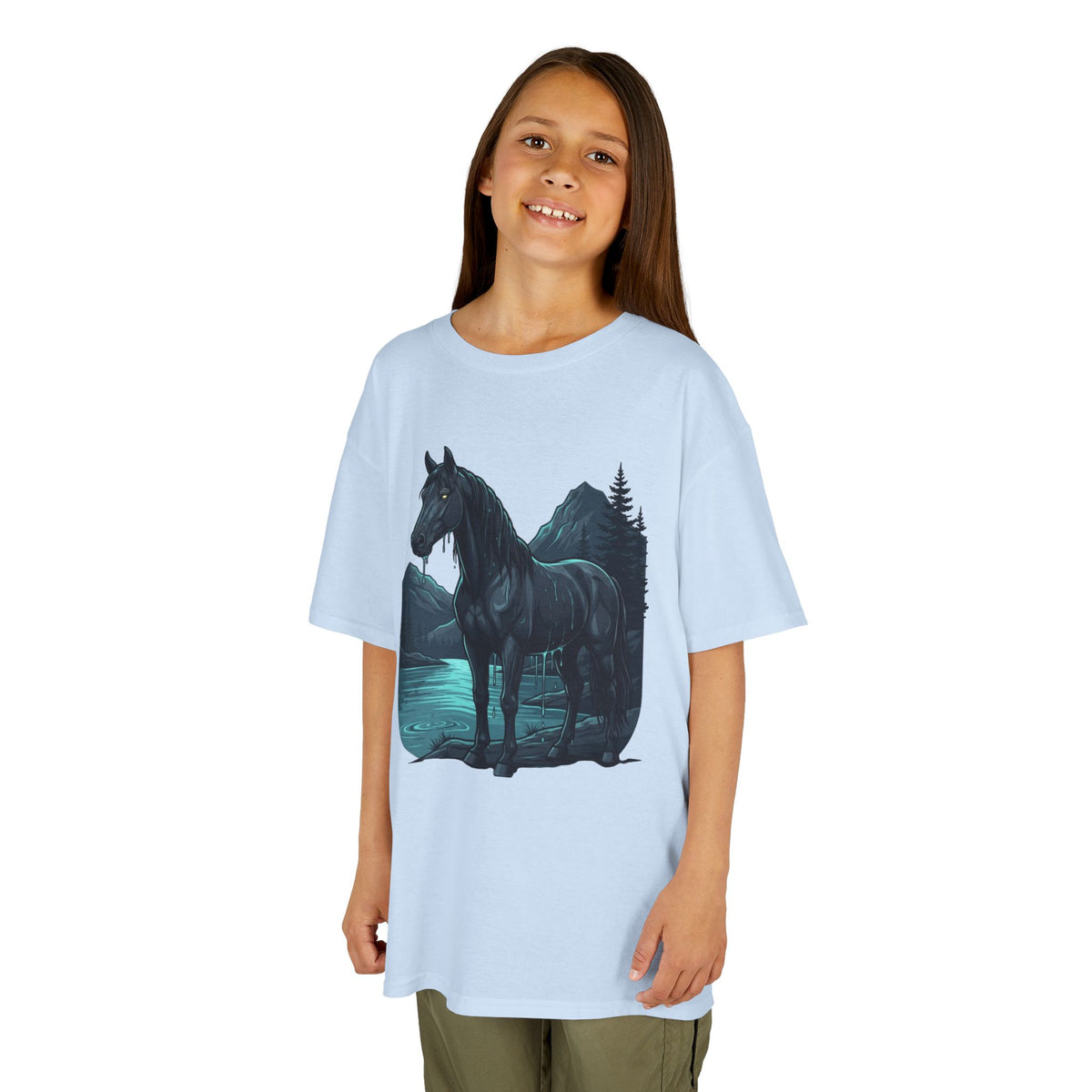 Color: Light Blue | Kelpie (Scottish Folklore) Kids Tee