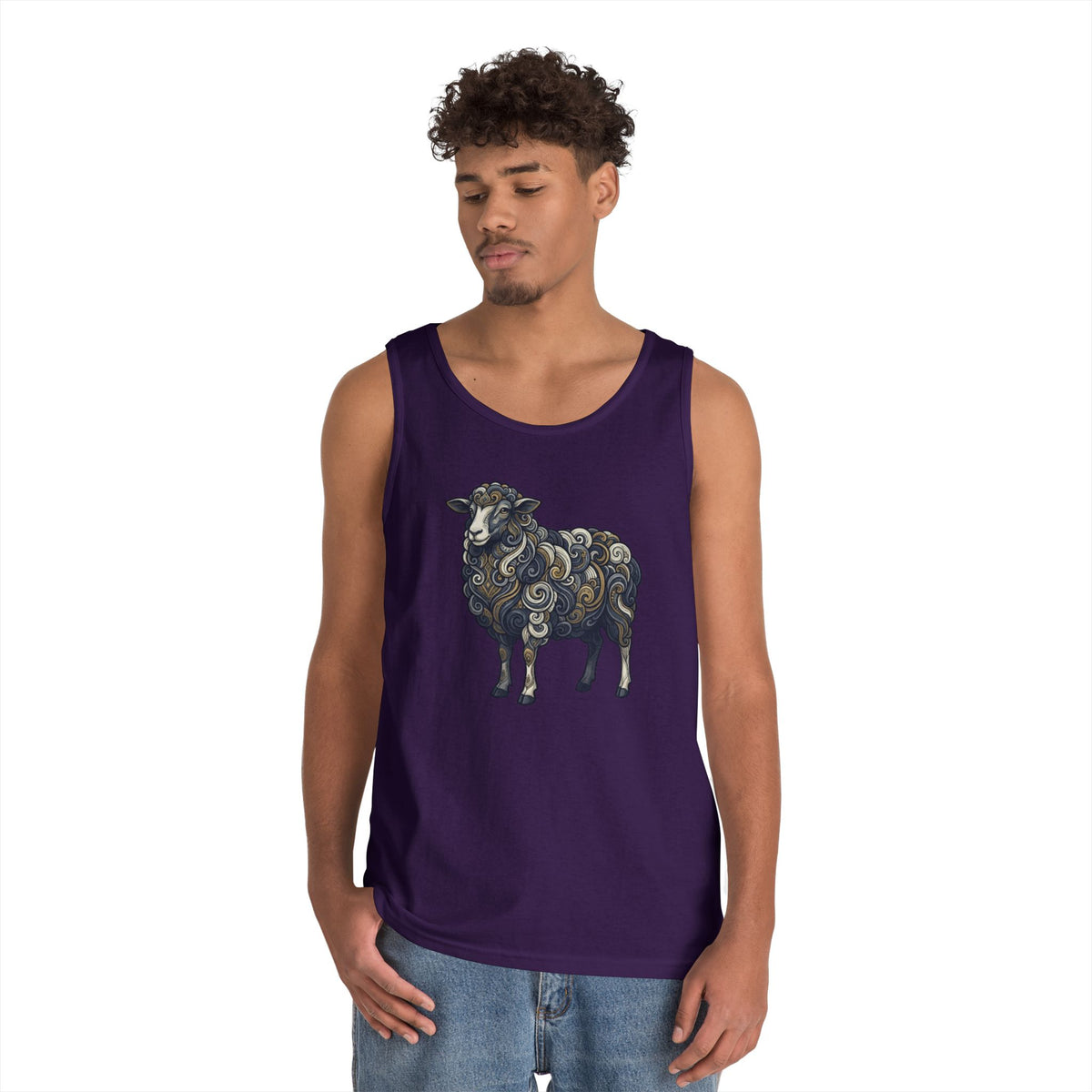 Color: Purple | Barnyard Sheep Tank Top