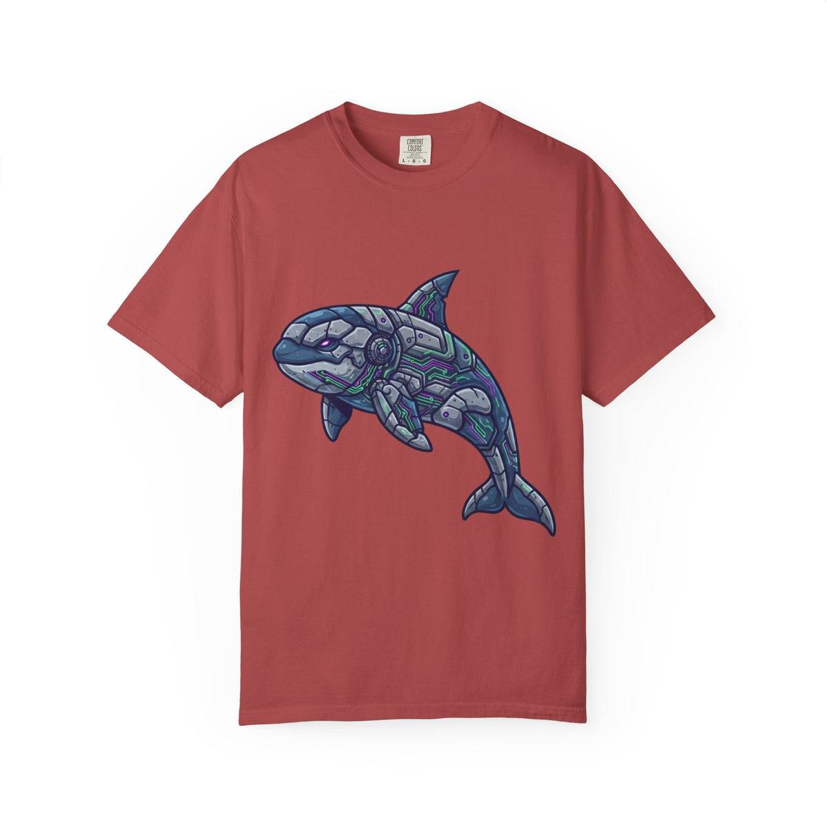 Color: Crimson | Killer Whale Unisex Garment-Dyed Tee