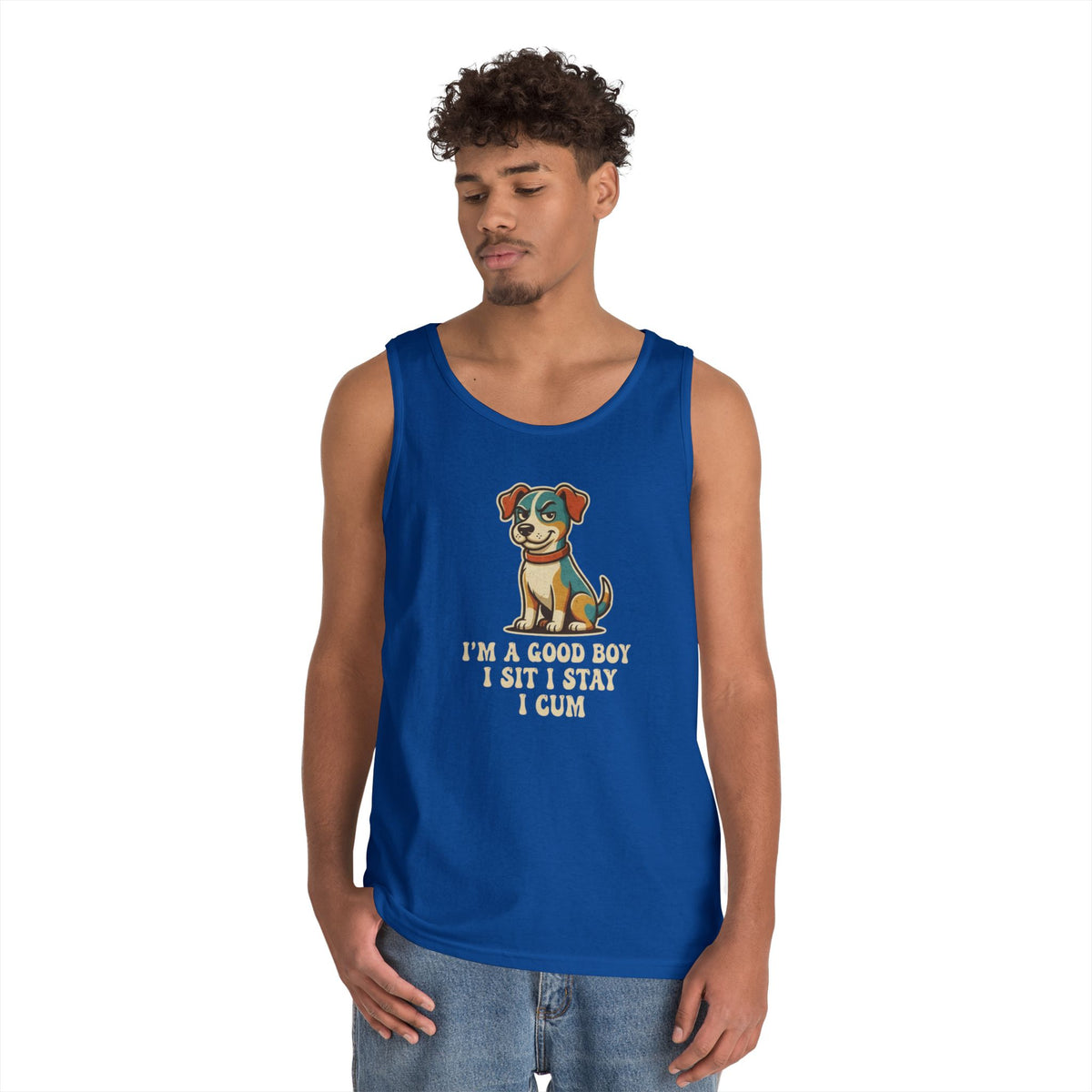 Color: Royal | I'm A Good Boy Tank Top