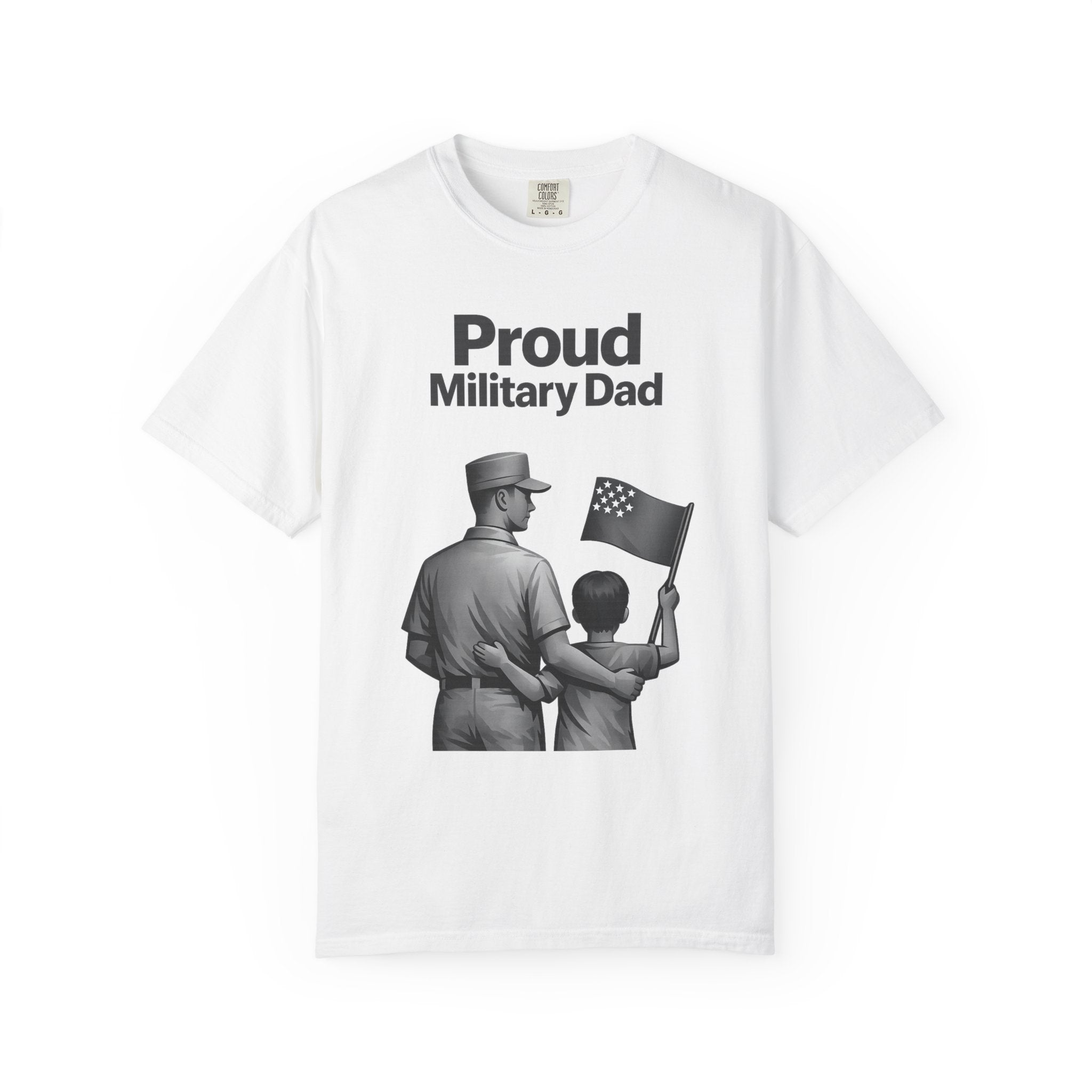 "Proud Military Dad" Unisex Garment-Dyed T-shirt