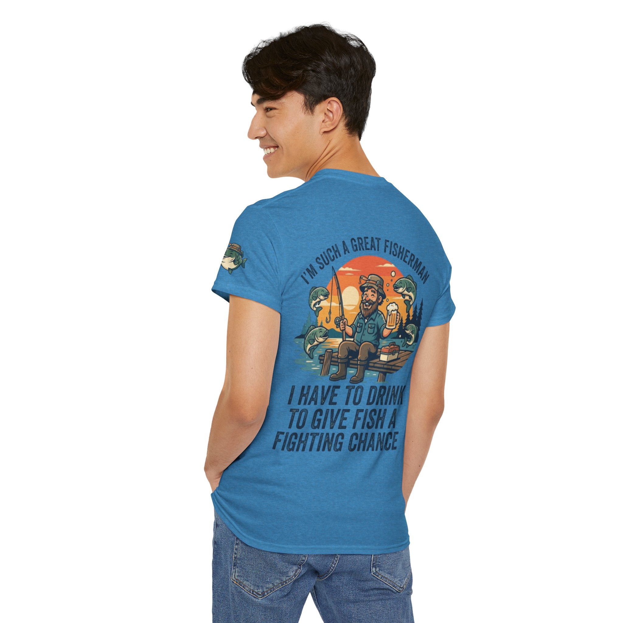 "Drink to Give Fish a Fighting Chance" Premium Graphic Tee