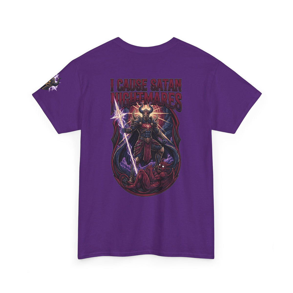 Color: Purple | I Cause Satan Nightmares Premium Graphic Tee