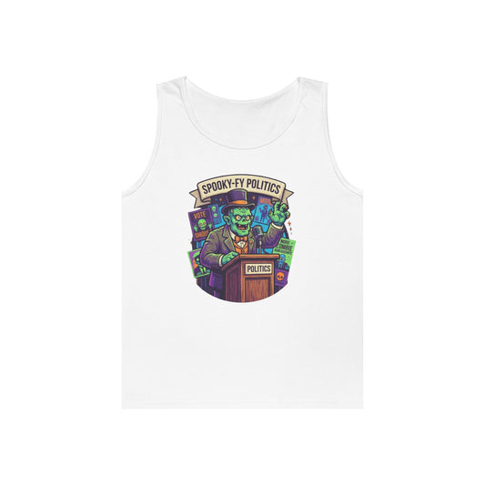 Color: White | Spooky-Fy Politics Tank Top