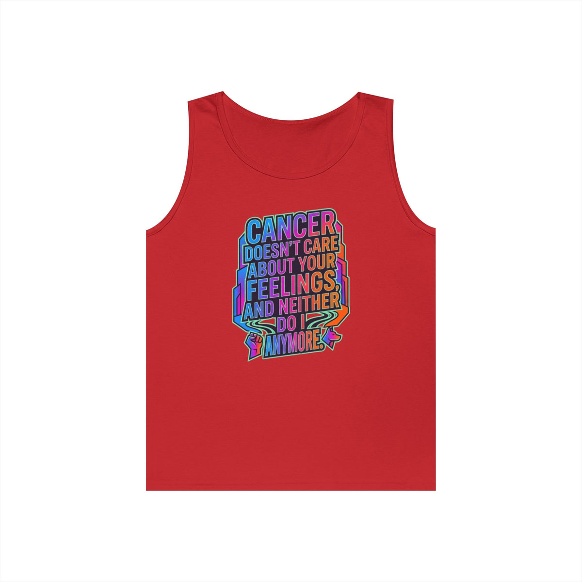 Color: Red | Cancer Doesn't Care About Your Feelings Tank Top