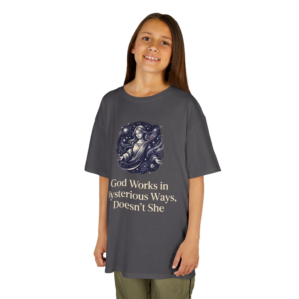 "God Works in Mysteroius Ways" Kids Tee
