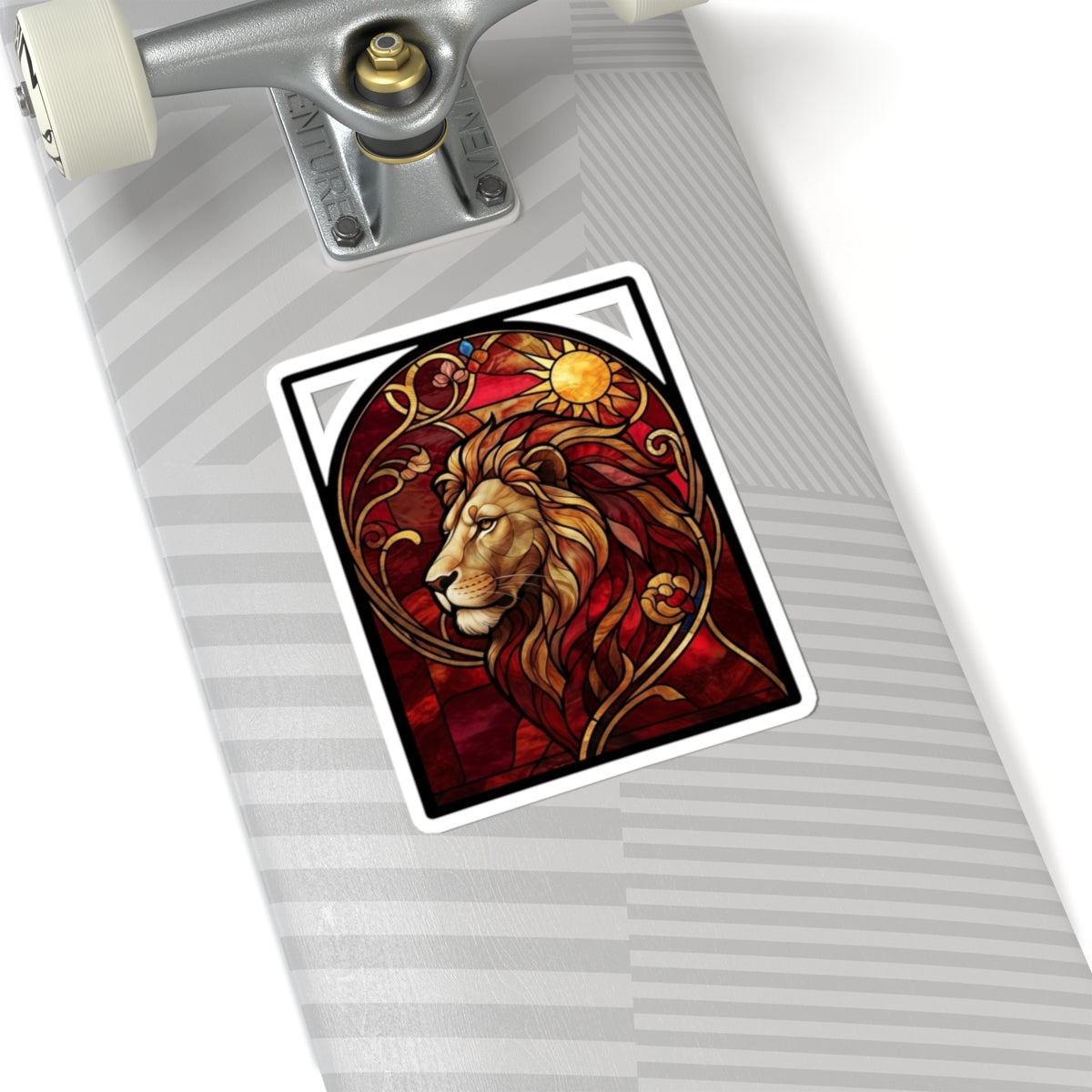 "Stained Glass Sign LEO" Sticker