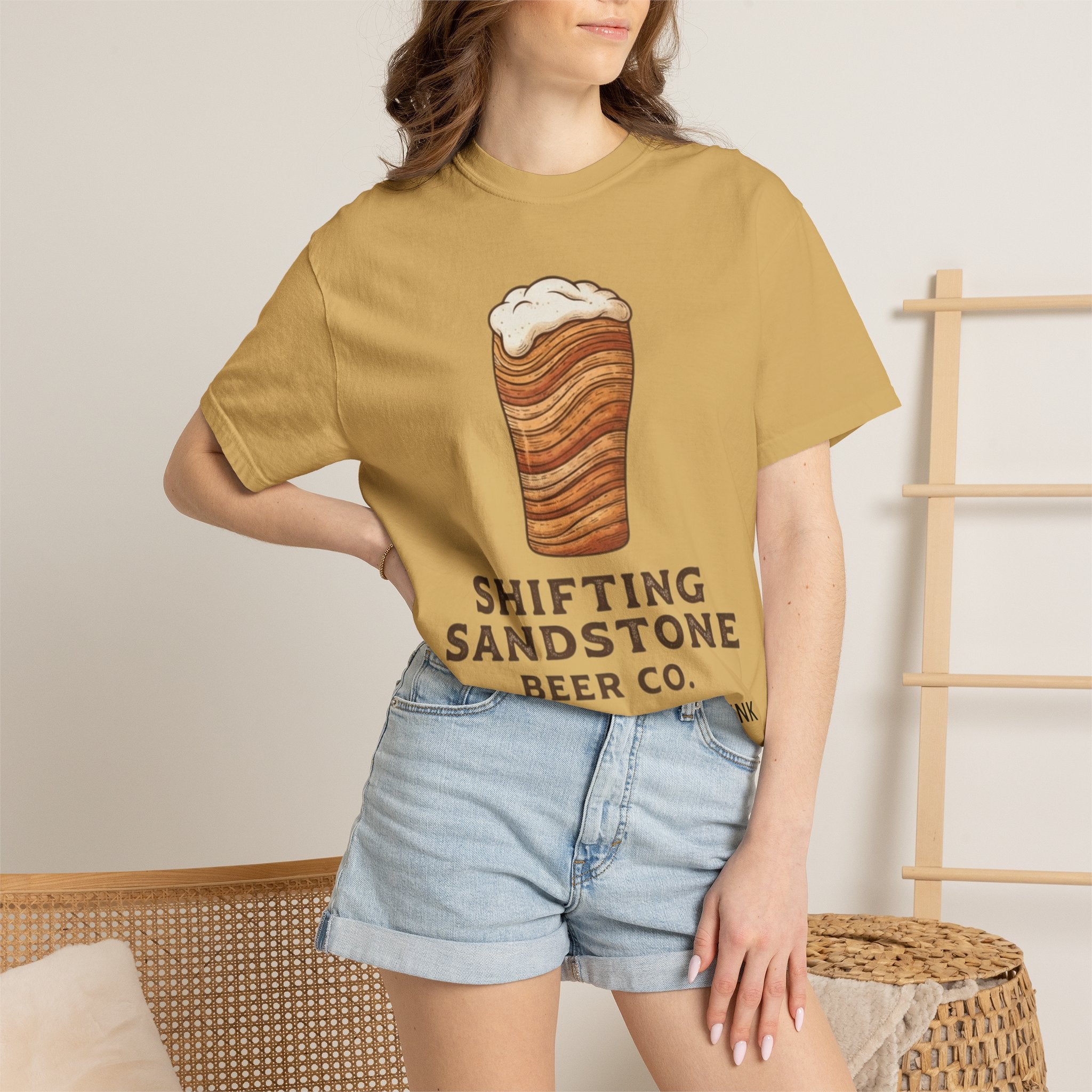 "Shifting Sandstone Beer Co." Unisex Garment-Dyed Tee