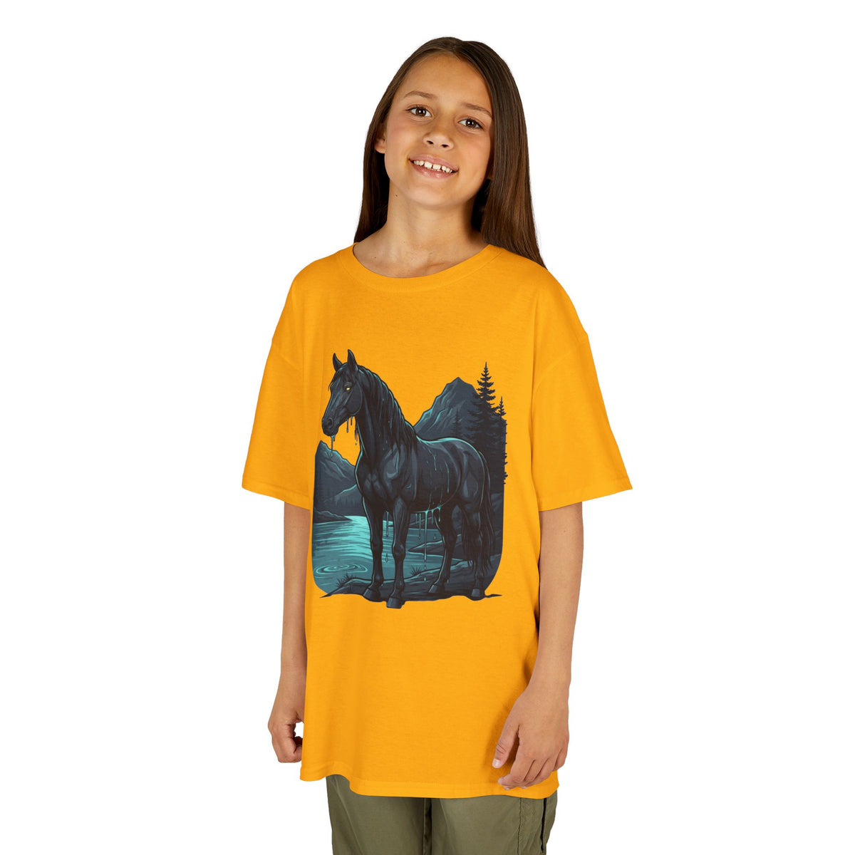 Color: Gold | Kelpie (Scottish Folklore) Kids Tee
