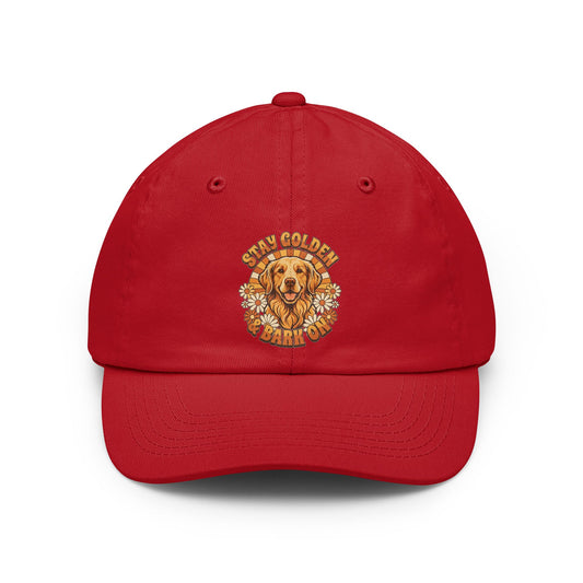 Color: Red | Stay Golden & Bark On Dad Hat
