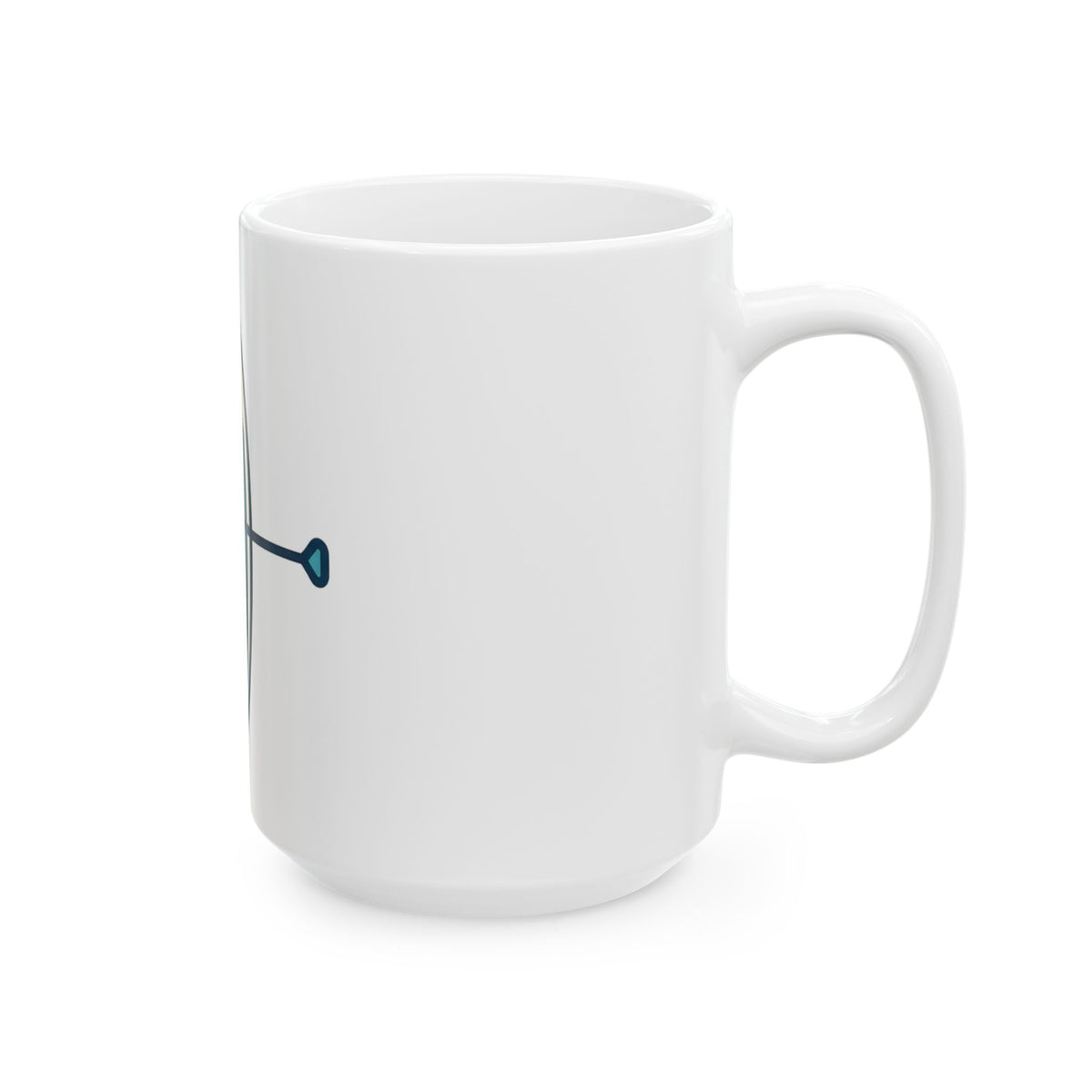 "Mountain Lake Paddle Board" White Ceramic Mug — Graphic