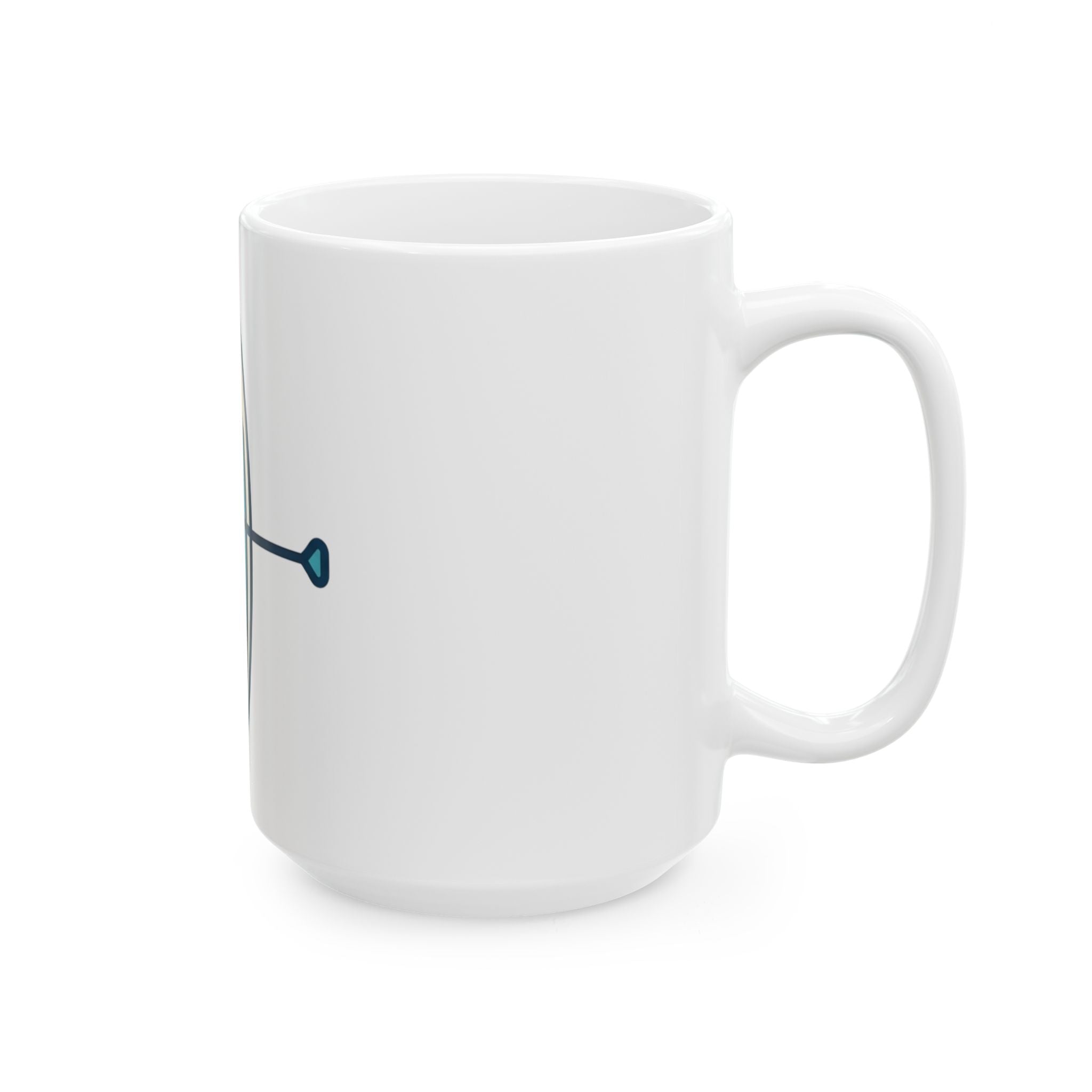 "Mountain Lake Paddle Board" White Ceramic Mug — Graphic