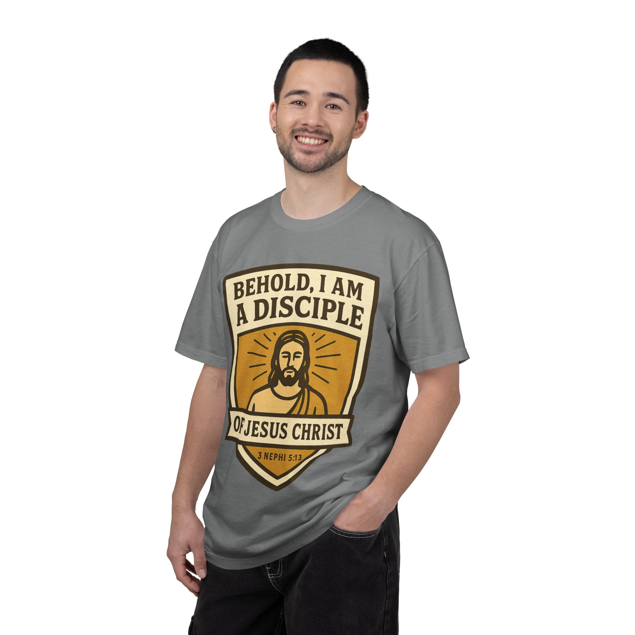 "Behold, I am a Disciple of Jesus Christ" Unisex Garment-Dyed T-shirt