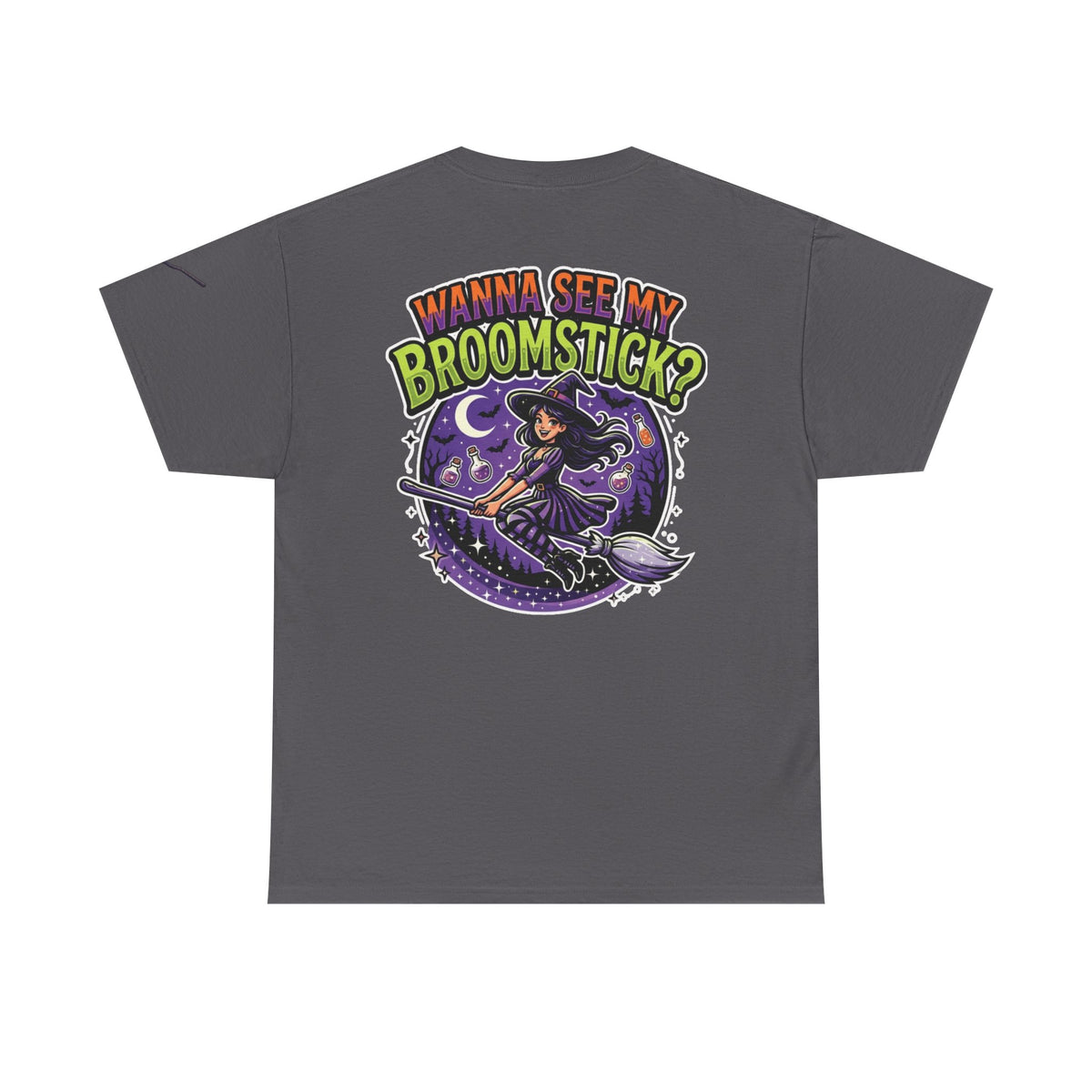 Color: Charcoal | Wanna See My Broomstick Premium Graphic Tee