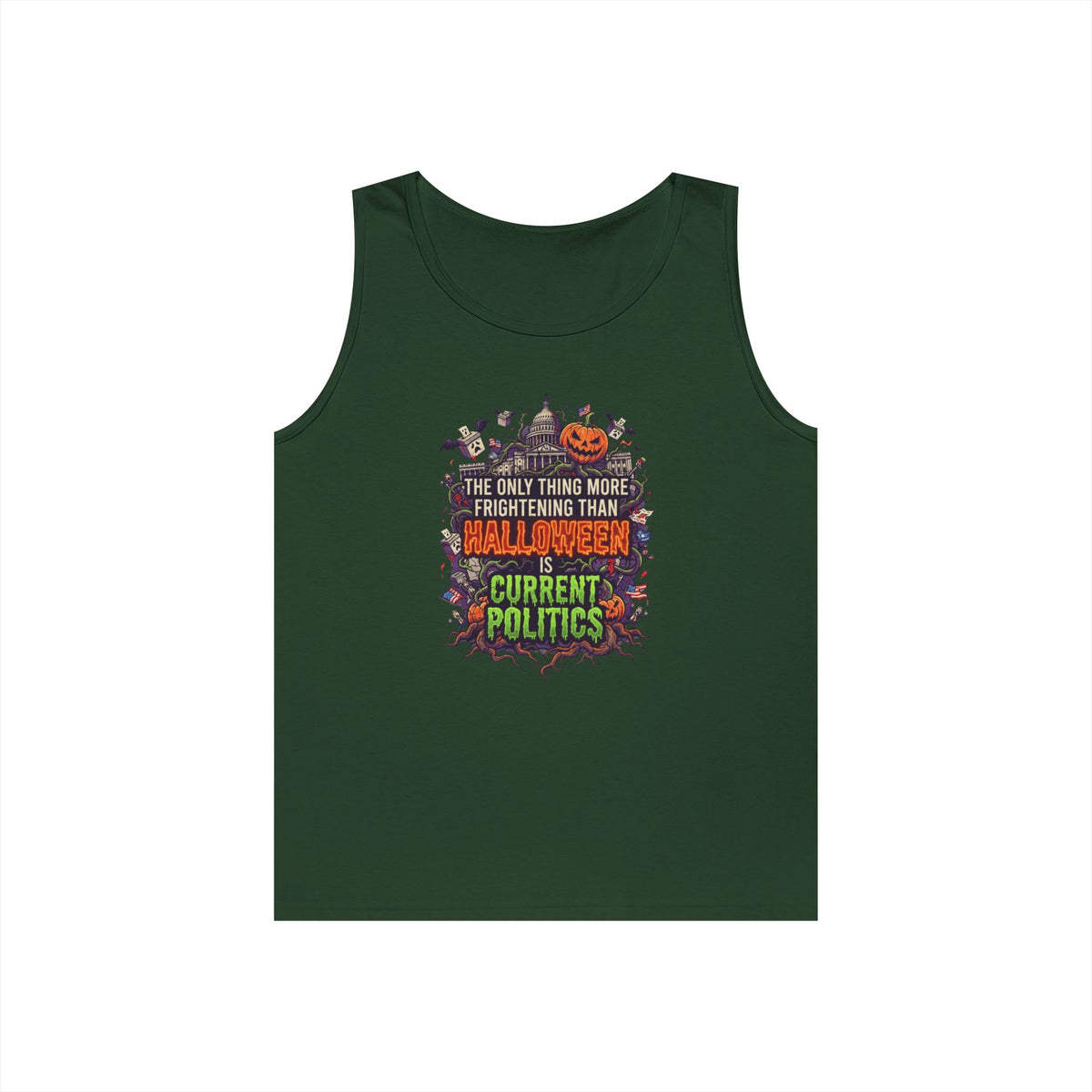Color: Forest Green | Current Politics Tank Top
