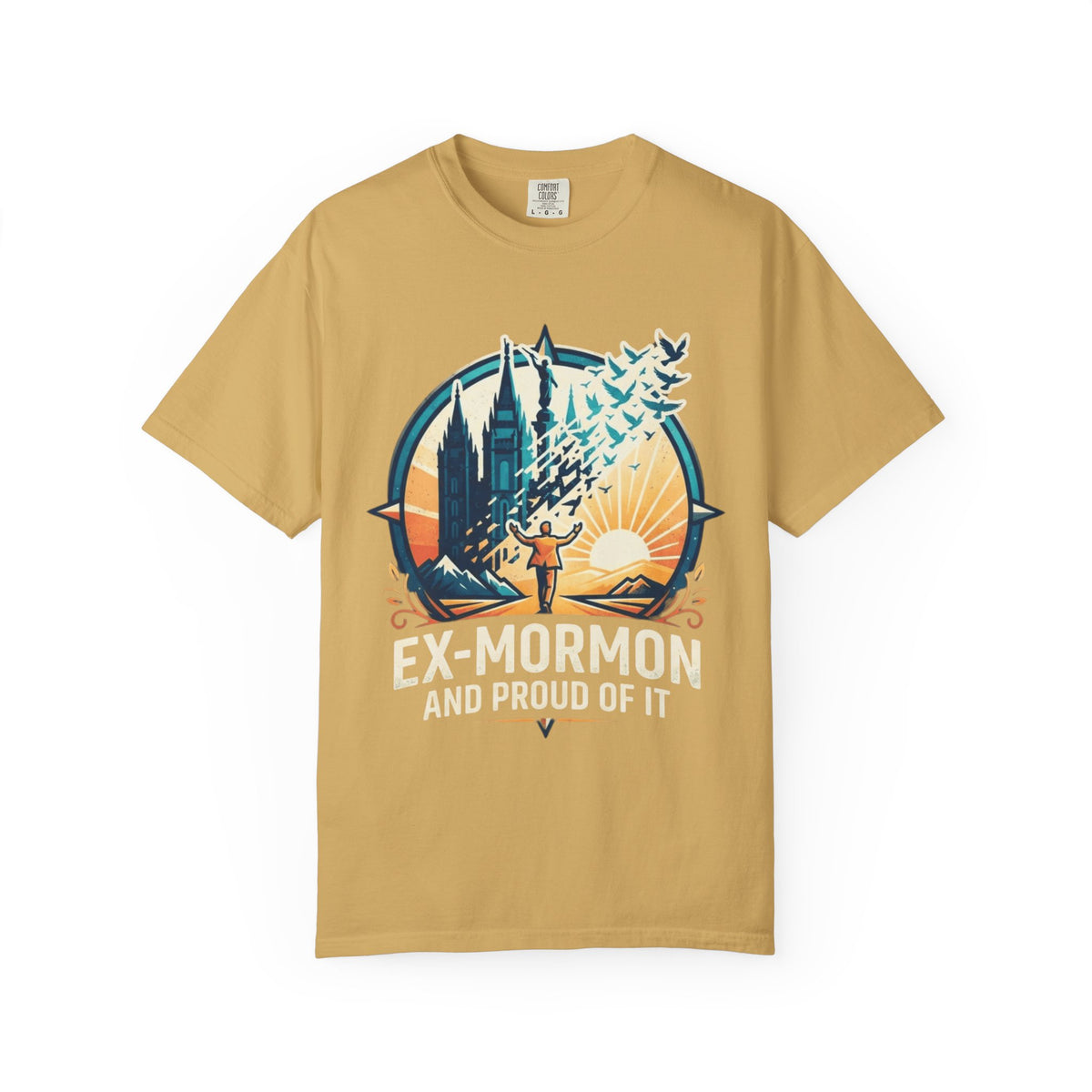 Color: Mustard | Ex Mormon Unisex Garment-Dyed Tee