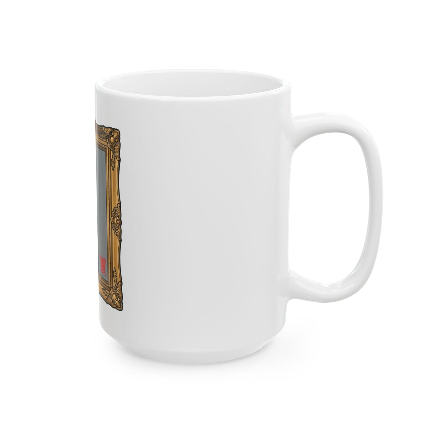 "Nobody Was Watching" White Ceramic Mug — Graphic