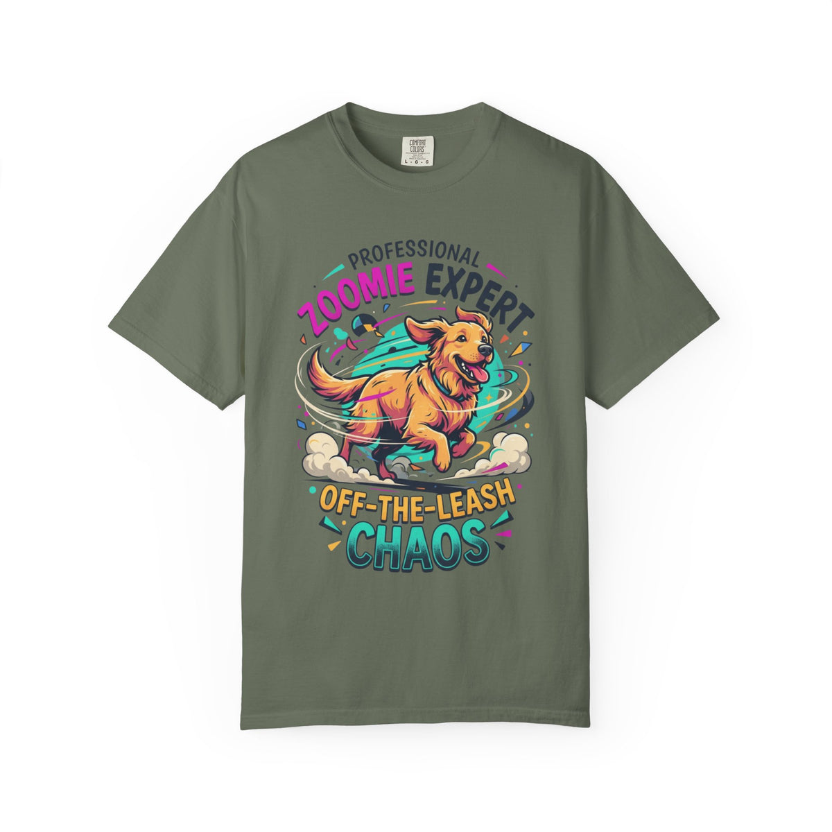Color: Moss | Professional Zoomie Expert Unisex Garment-Dyed Tee