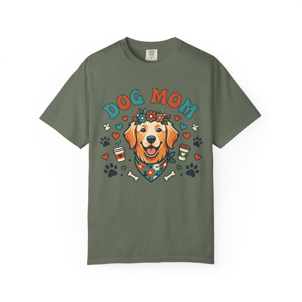 "Dog Mom" Unisex Garment-Dyed Tee