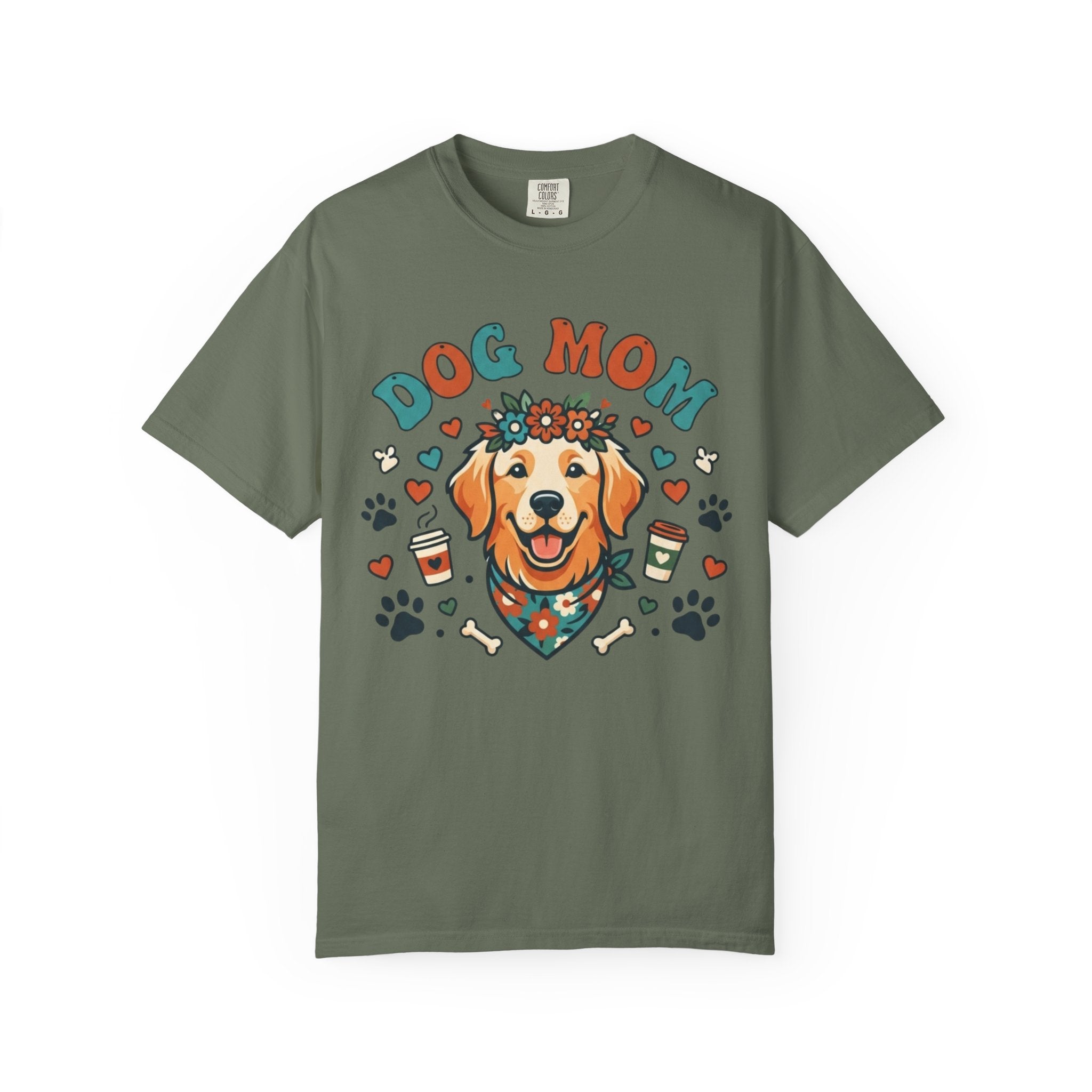 "Dog Mom" Unisex Garment-Dyed Tee