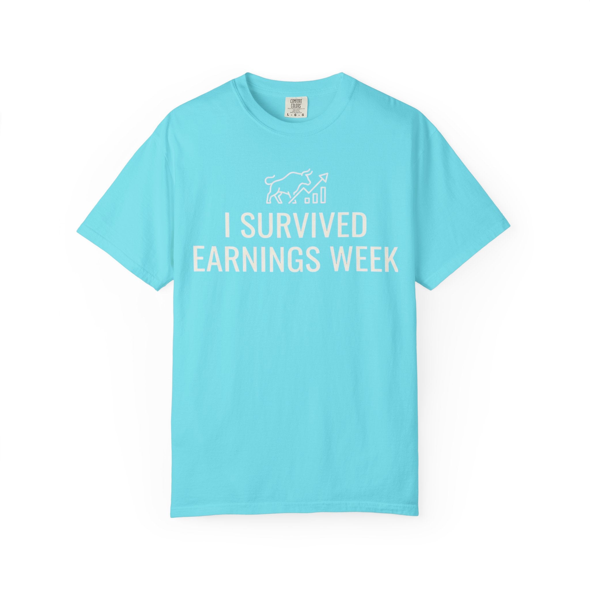 "I Survied Earnings Week" Unisex Garment-Dyed Tee