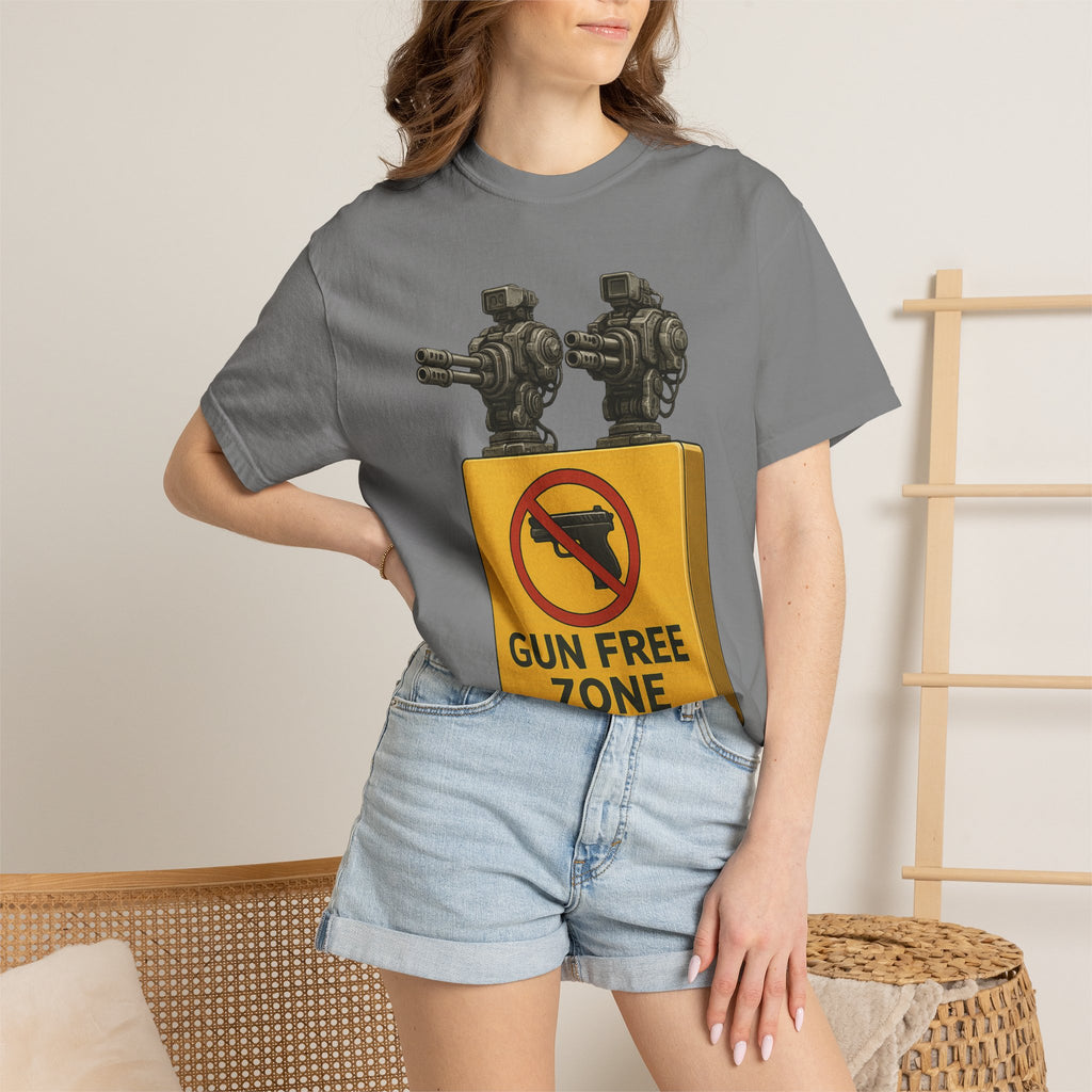 "Gun Free Zone: Unisex Garment-Dyed T-shirt