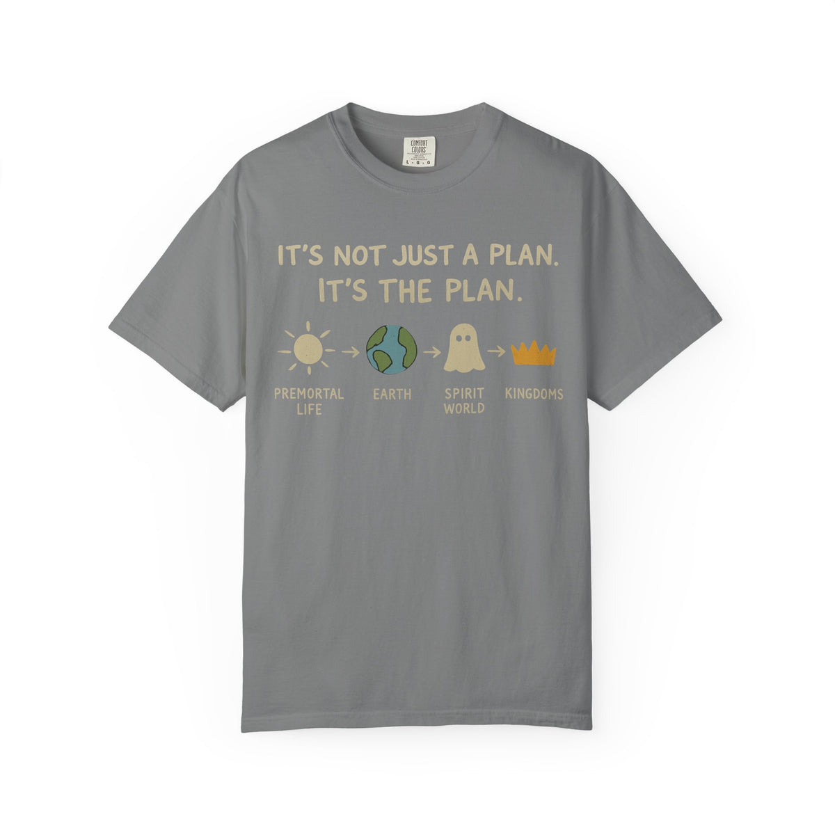 Color: Grey | It's The Plan Unisex Garment-Dyed T-shirt