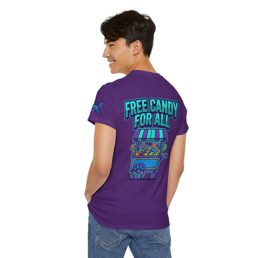 Color: Purple | Free Candy For All Premium Graphic Tee