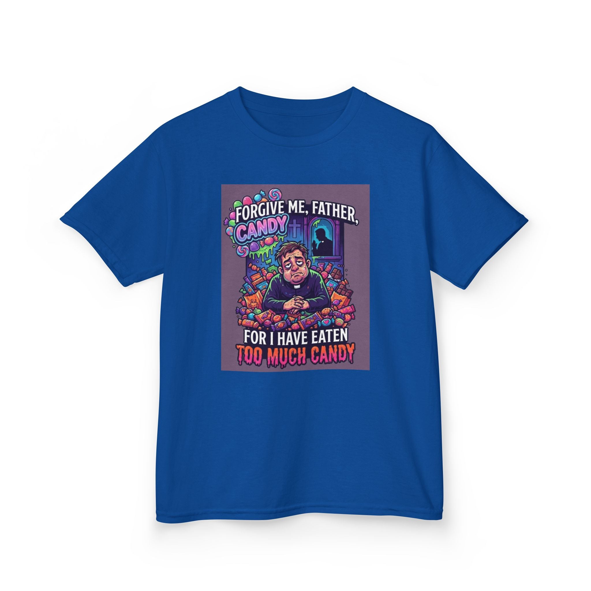 "Forgive Me Father Too Much Candy" Kids Tee