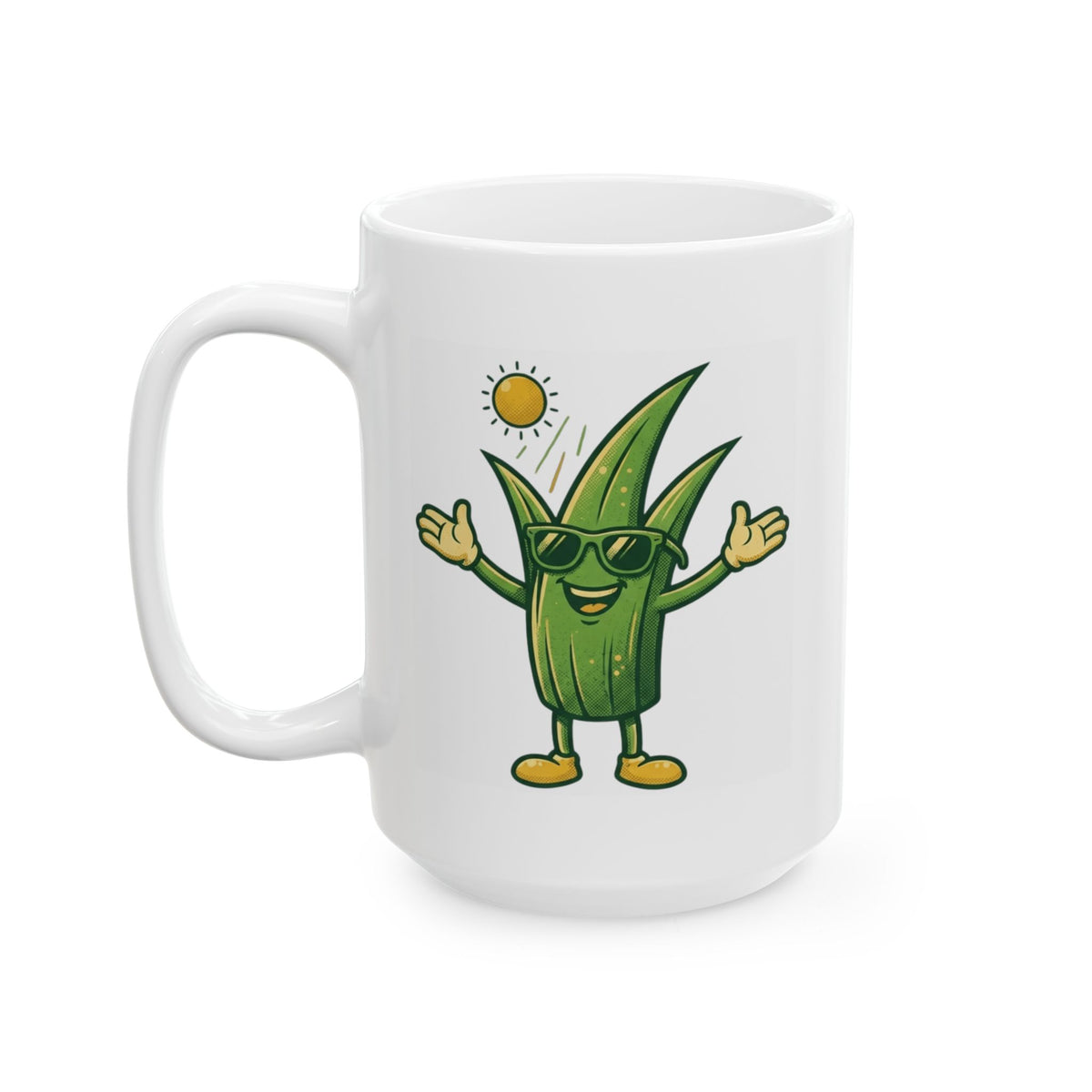 "If You're Grass You're Very Happy" White Ceramic Mug — Graphic