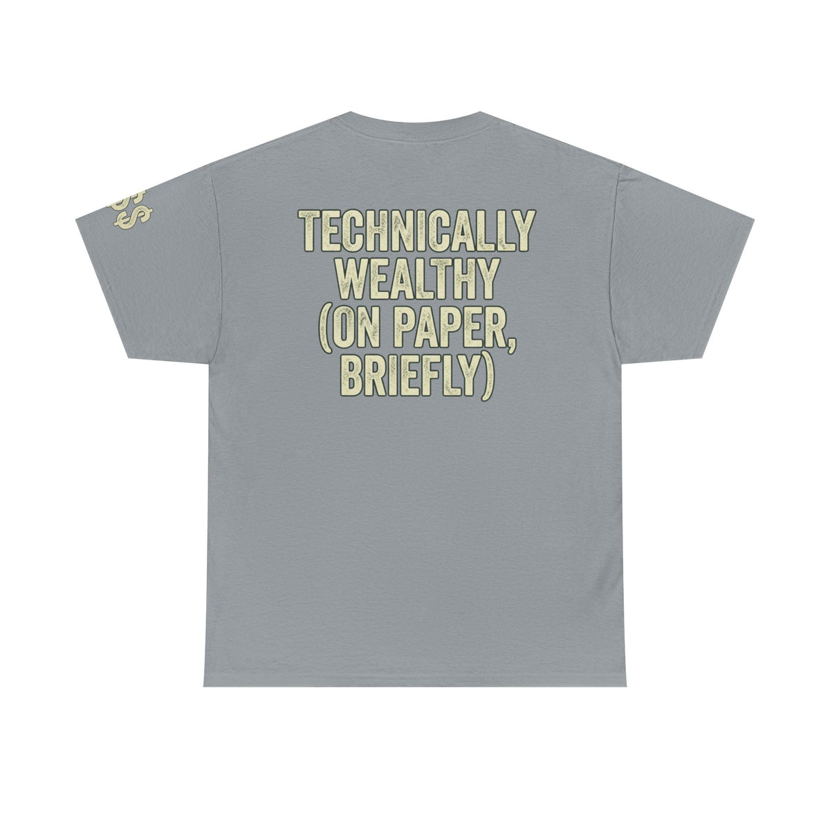 Color: Gravel | Technically Wealthy Premium Graphic Tee