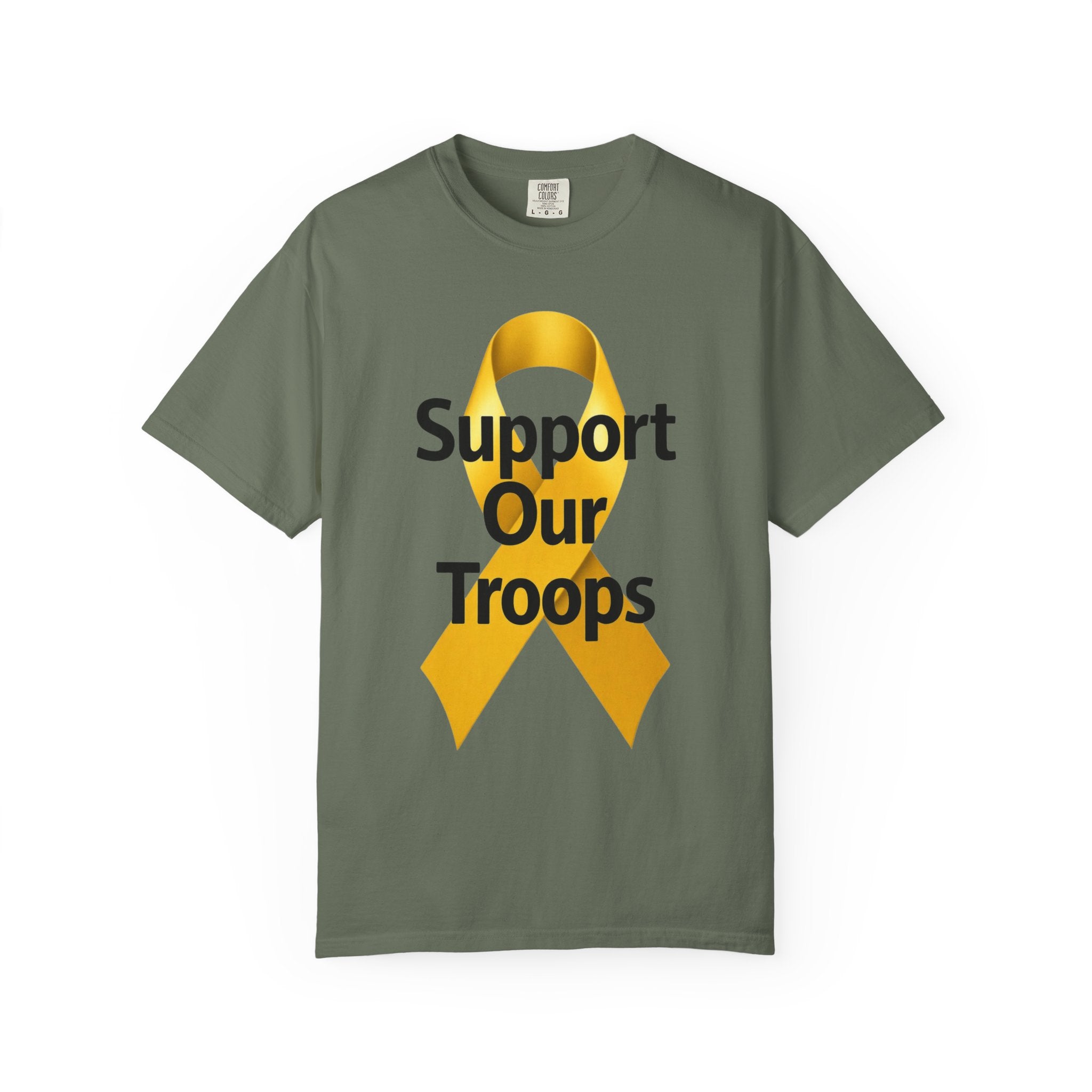 "Support Our Troops" Unisex Garment-Dyed T-shirt