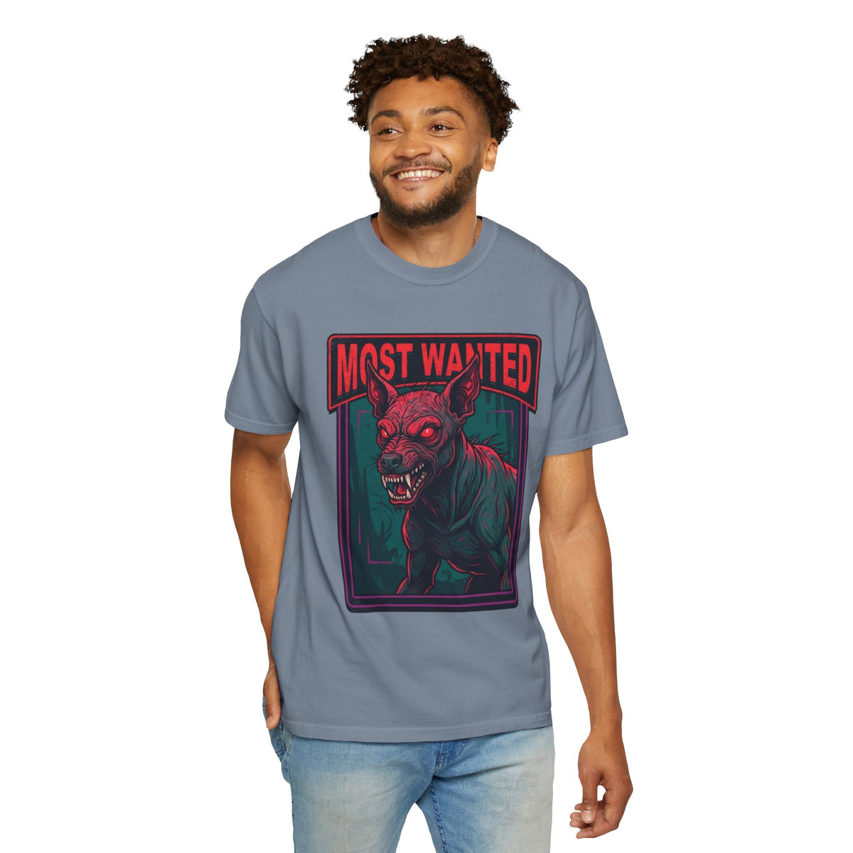 Color: Blue Jean | Chupacabra (Puerto Rico-Latin America) Unisex Garment-Dyed Tee