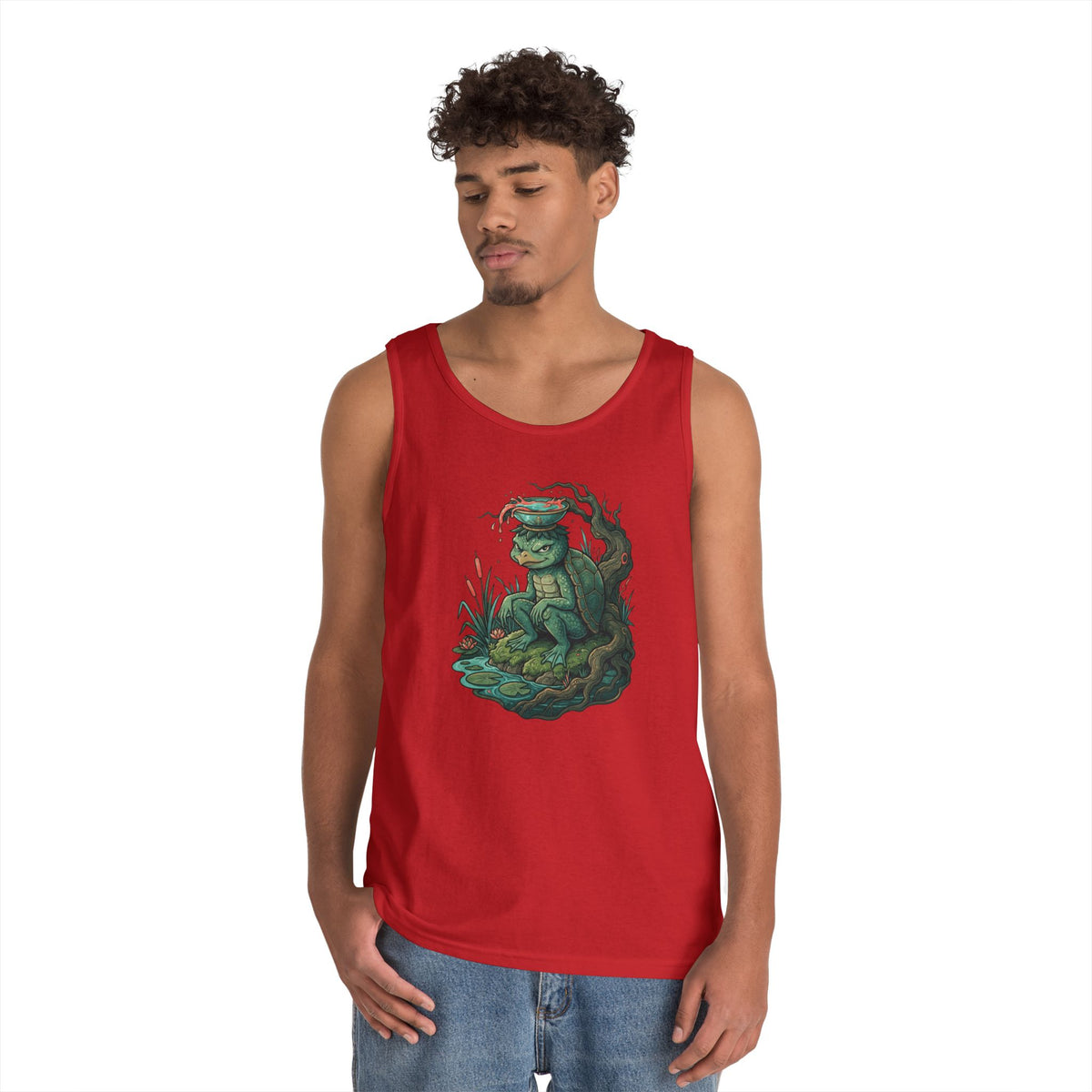Color: Red | Kappa (Japanese Folklore) Tank Top