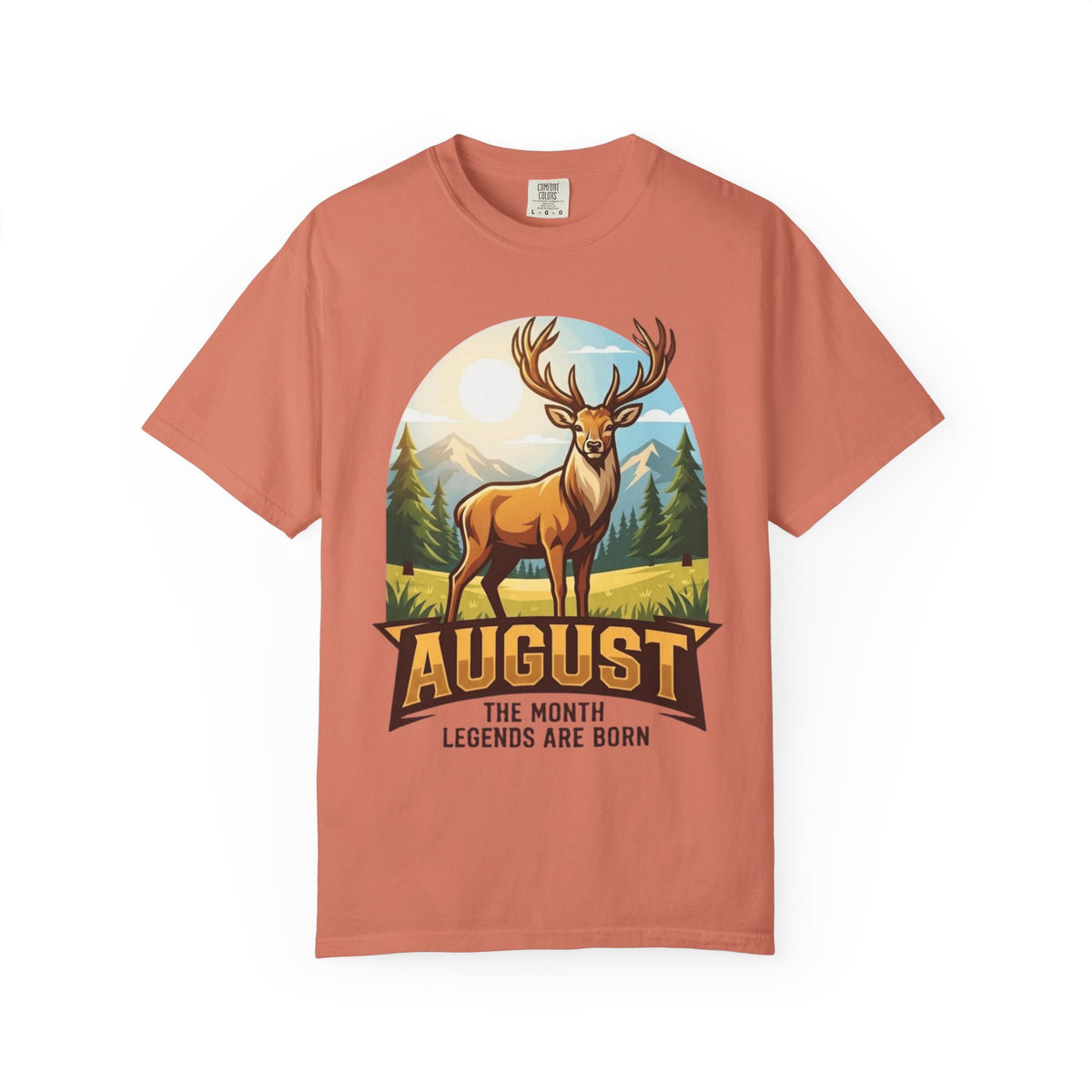 Color: Terracotta | August Legend Unisex Garment-Dyed Tee