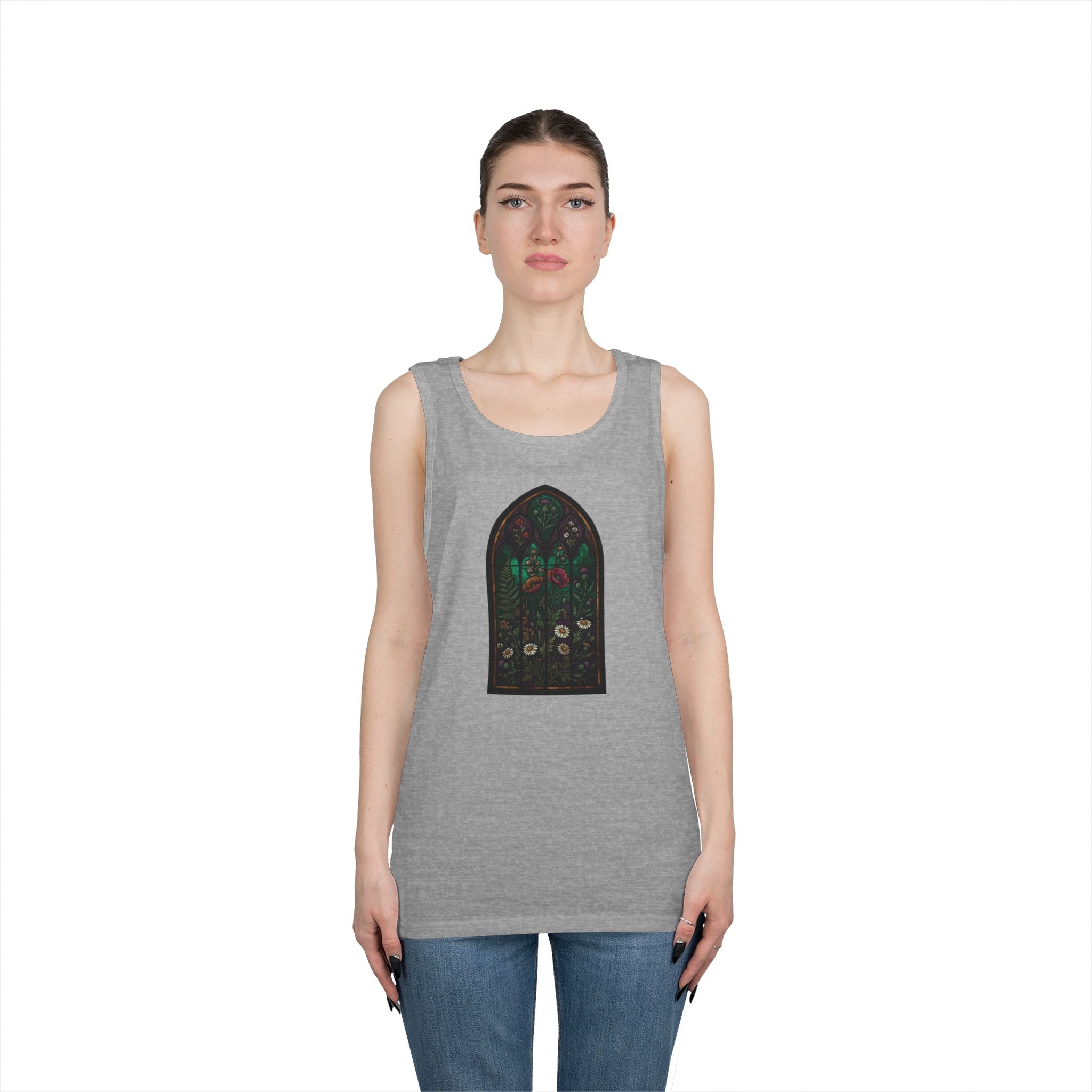 "Stained Glass Floral" Tank Top