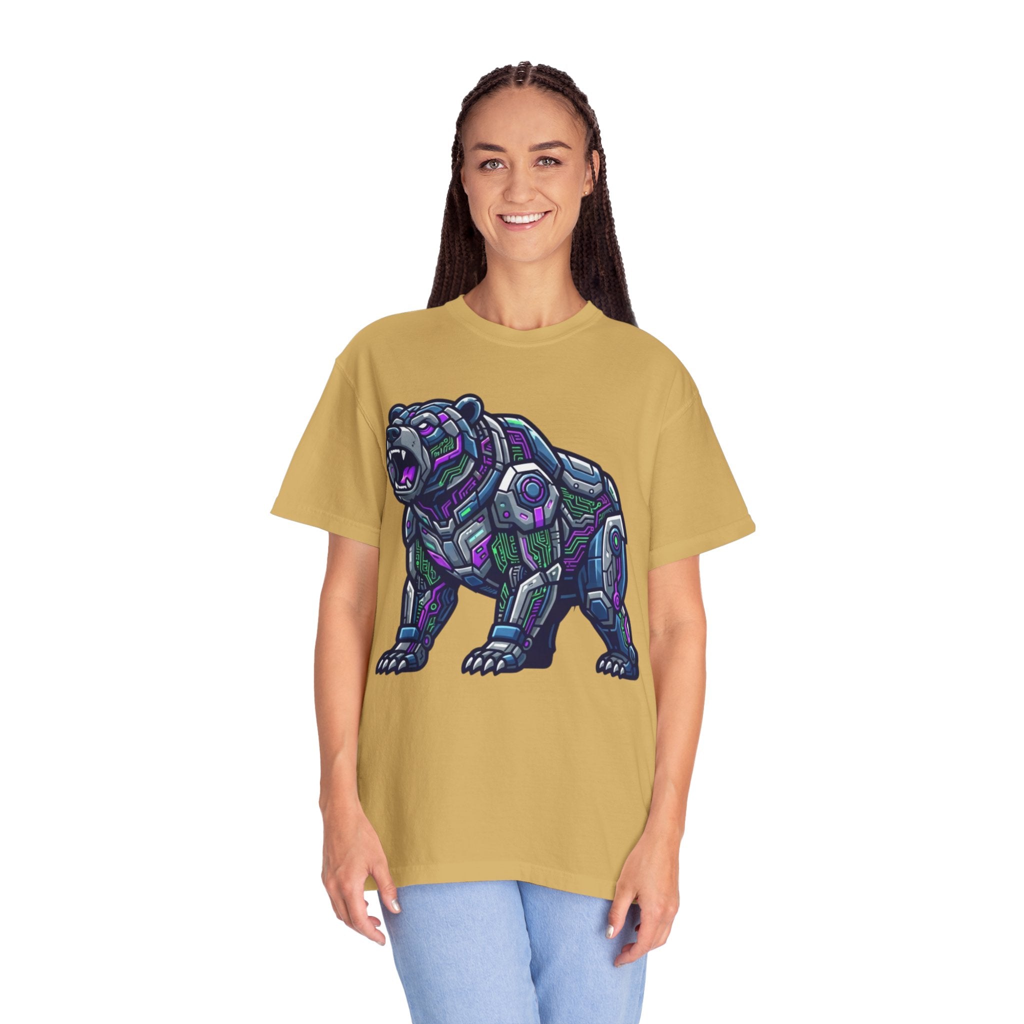 "Cyber Bear" Unisex Garment-Dyed Tee