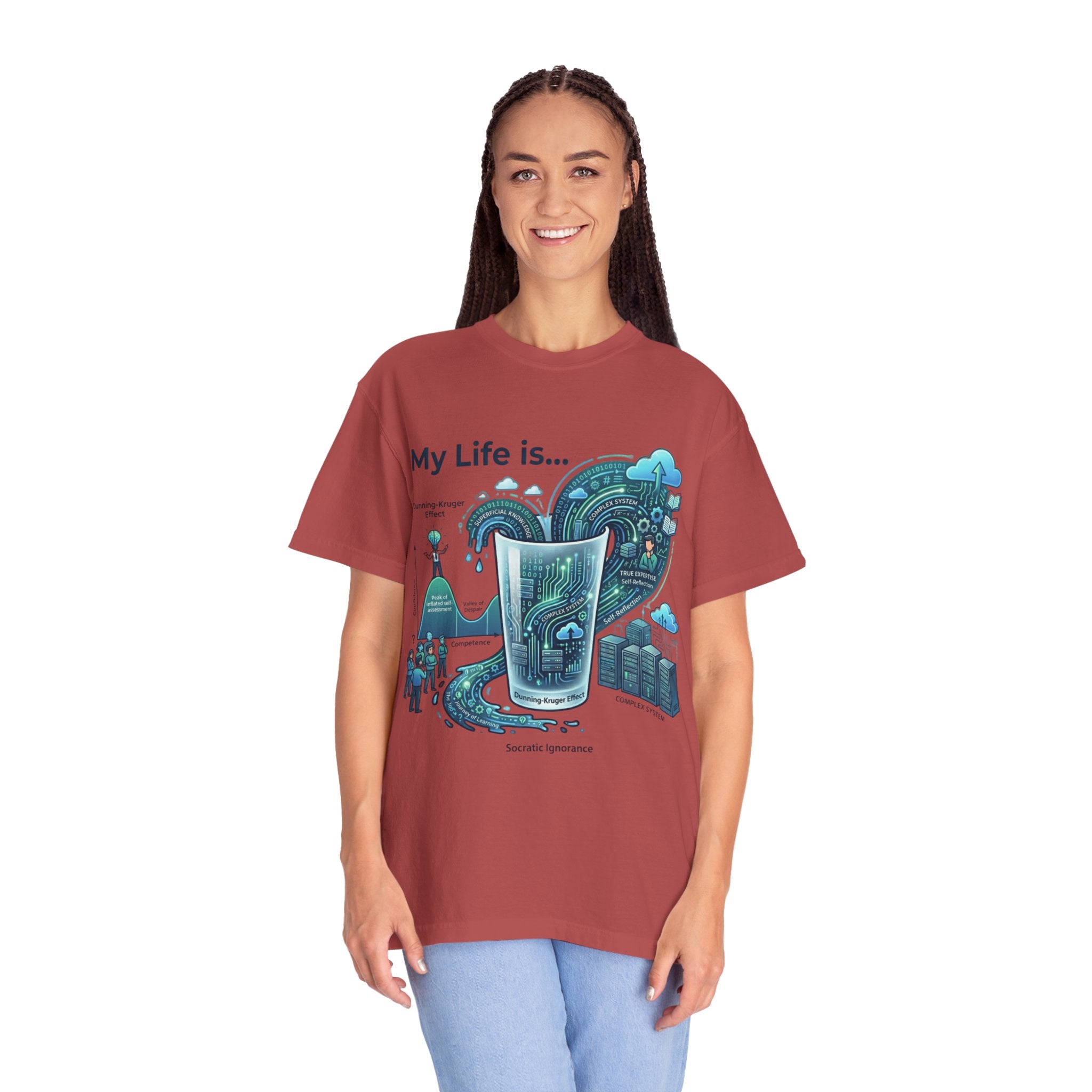 "Dunning Kruger" Unisex Garment-Dyed T-shirt