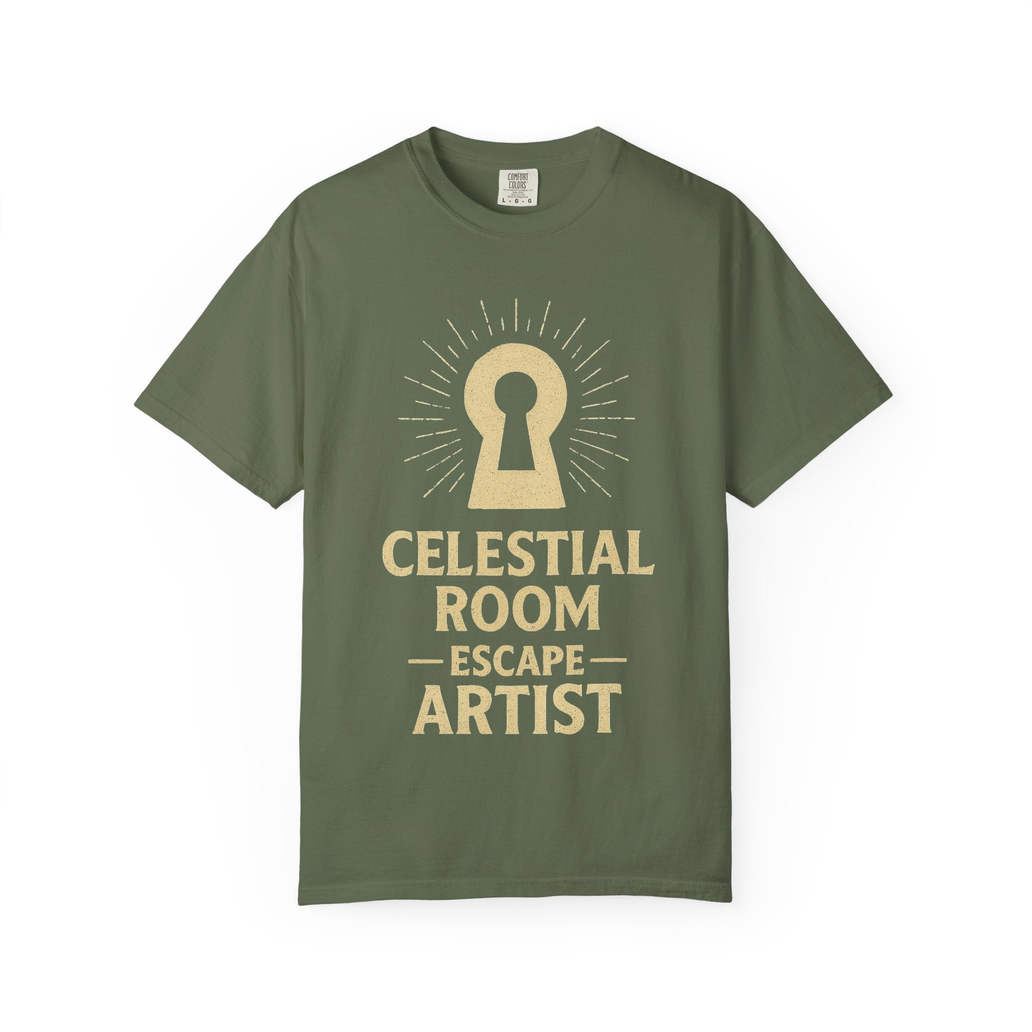 "Celestial Room Escape Artist" Unisex Garment-Dyed T-shirt