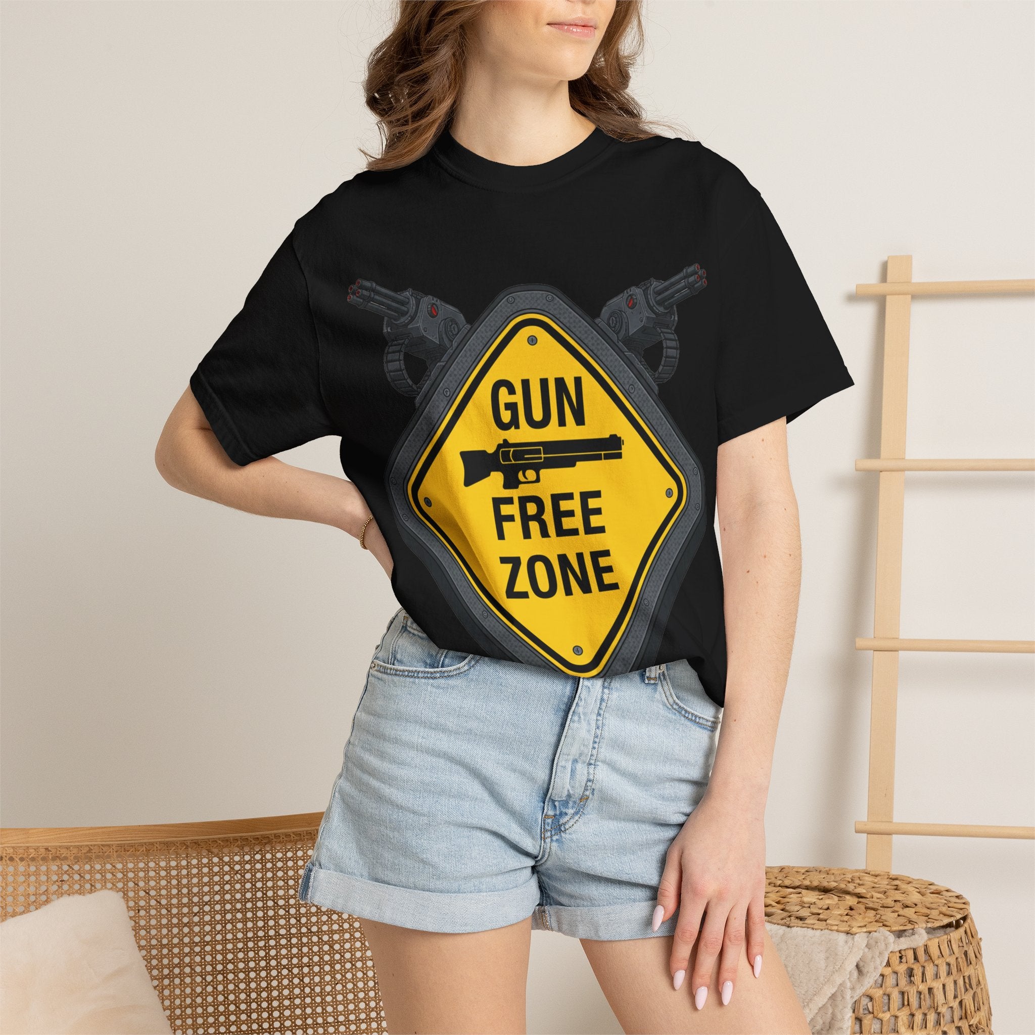"Gun Free Zone (Heavy Metal Edition)" Unisex Garment-Dyed T-shirt
