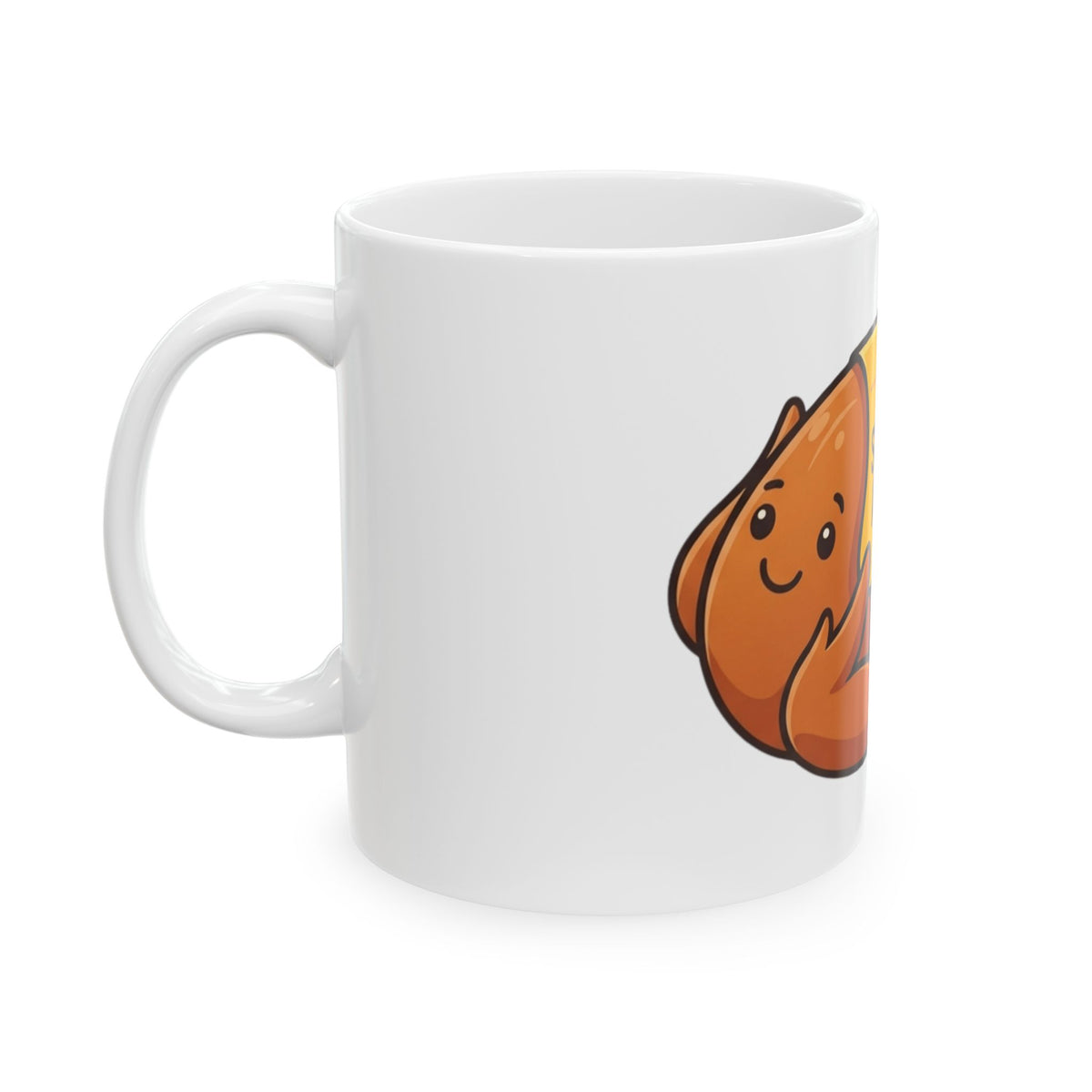 "Emotional Support Turkey" White Ceramic Mug — Graphic